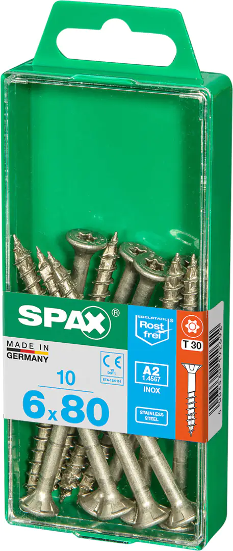 Spax Universalschrauben 6.0 x 80 mm TX 30 - 10 Stk.