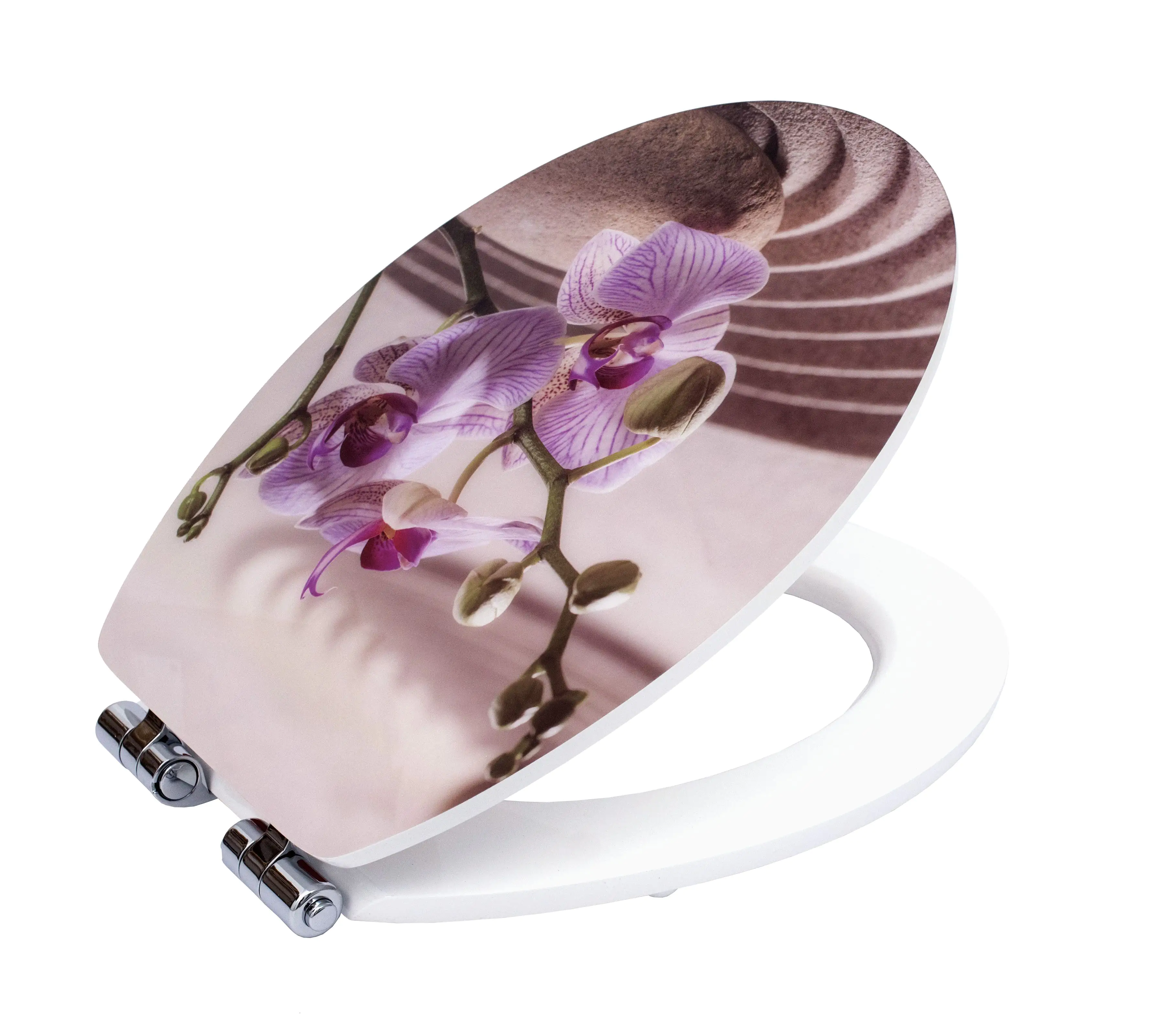 Primaster WC-Sitz mit Absenkautomatik Flower weiß