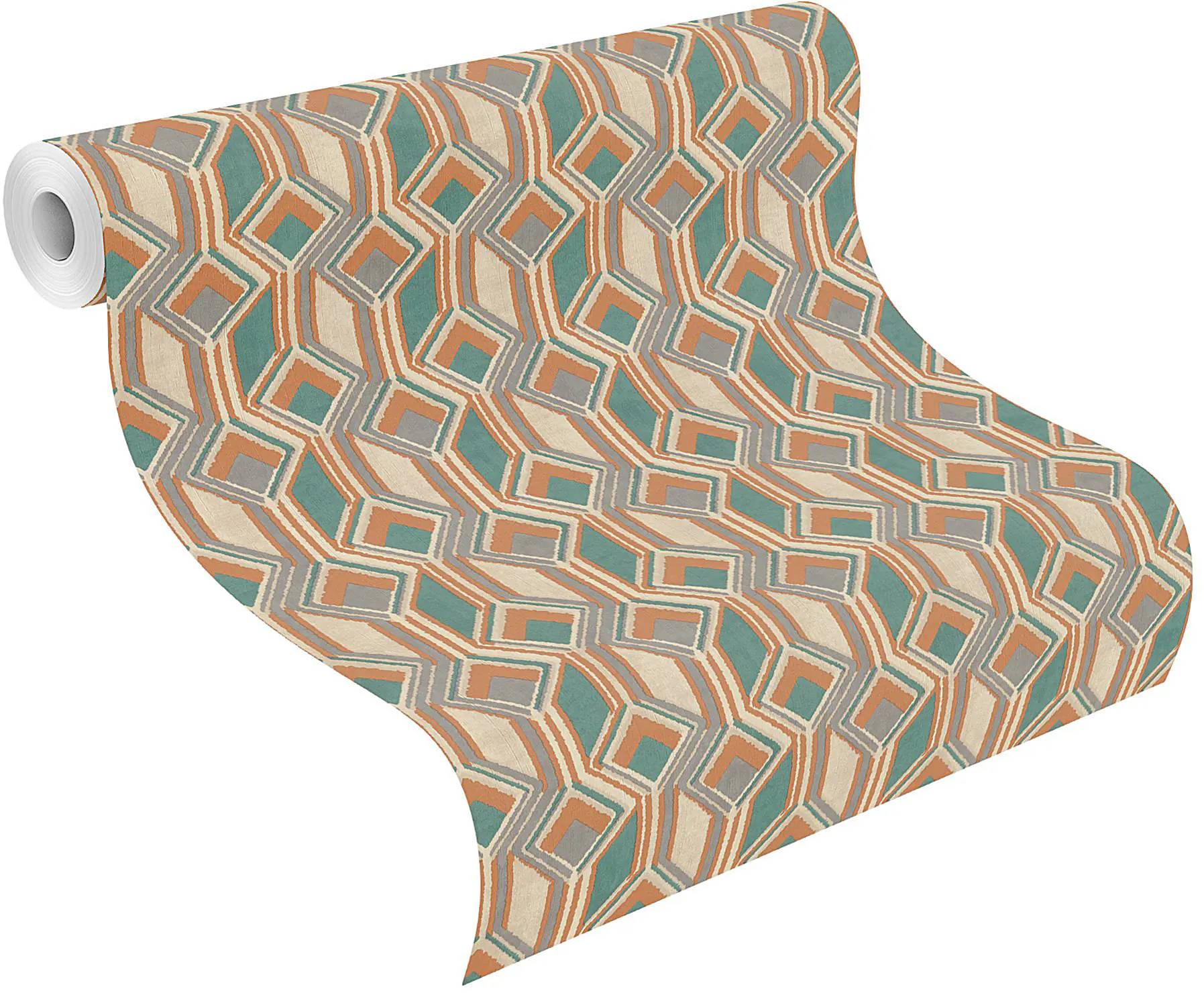 Rasch Vliestapete 746525 Orange-Braunorange Muster & Motive 10,05 m x 0,53 m