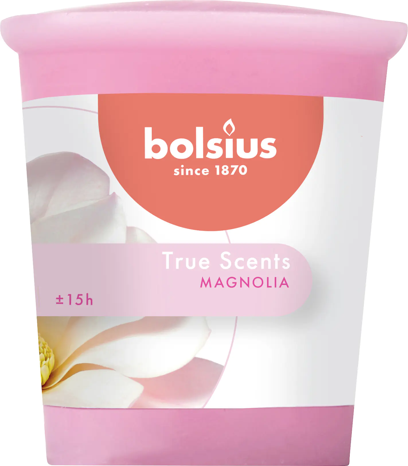 Bolsius Duftkerze Magnolie, Höhe 5,3 cm, Ø 4,5 cm