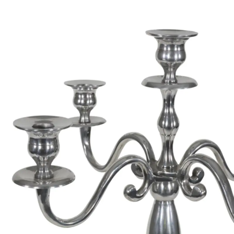 Flamingo Kerzenhalter aus Aluminium 144 cm silber