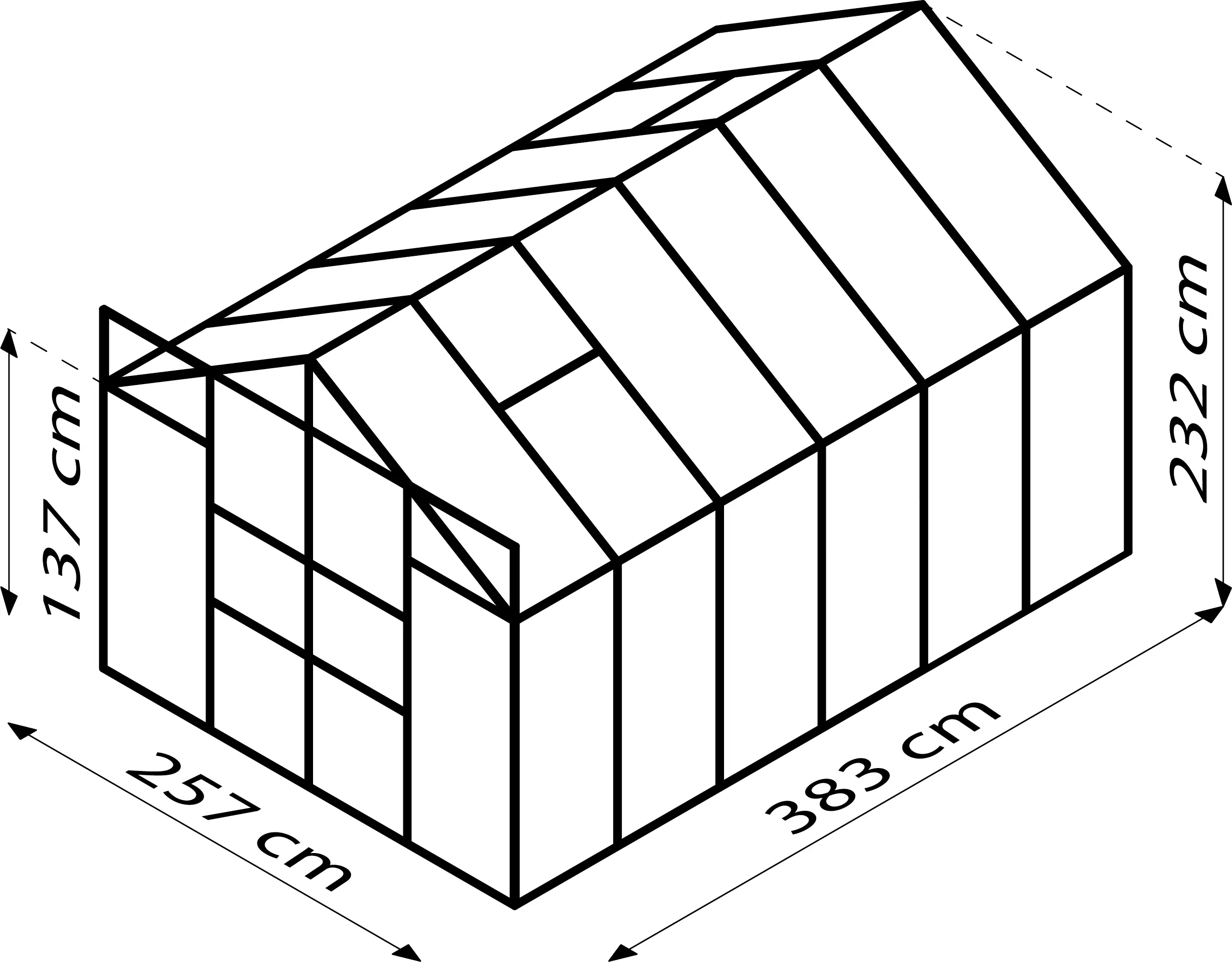 Vitavia Gewächshaus Mars 9900 254 x 379 cm 4 mm HPK