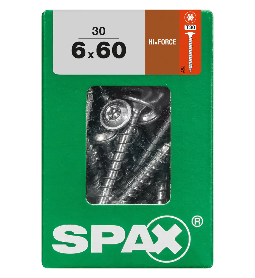 Spax Holzbauschrauben 6.0 x 60 mm TX 30 - 30 Stk.