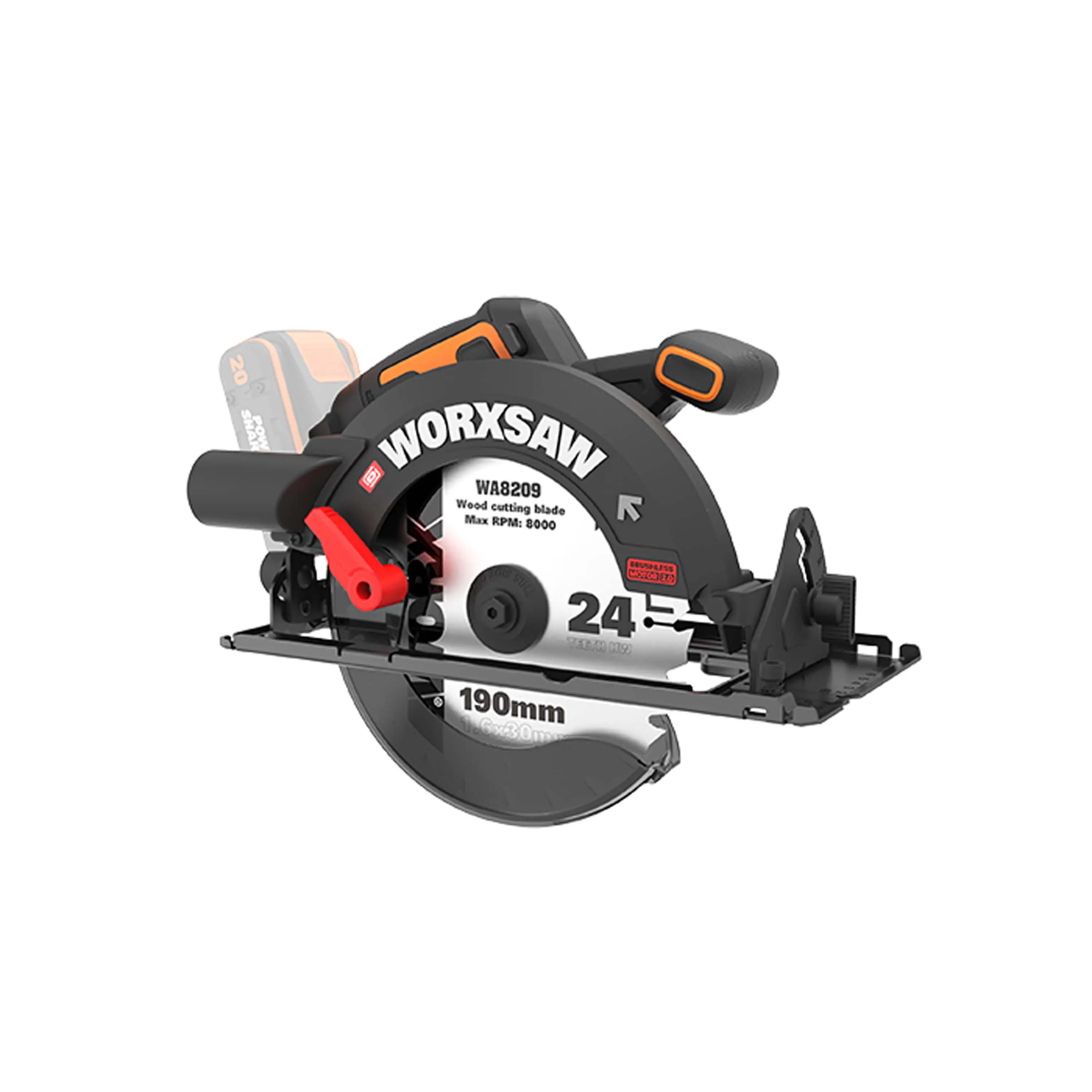 Worx Akku Handkreissäge WX520.9 20 V Solo Worx Akku Handkreissäge WX520.9 20 V Solo