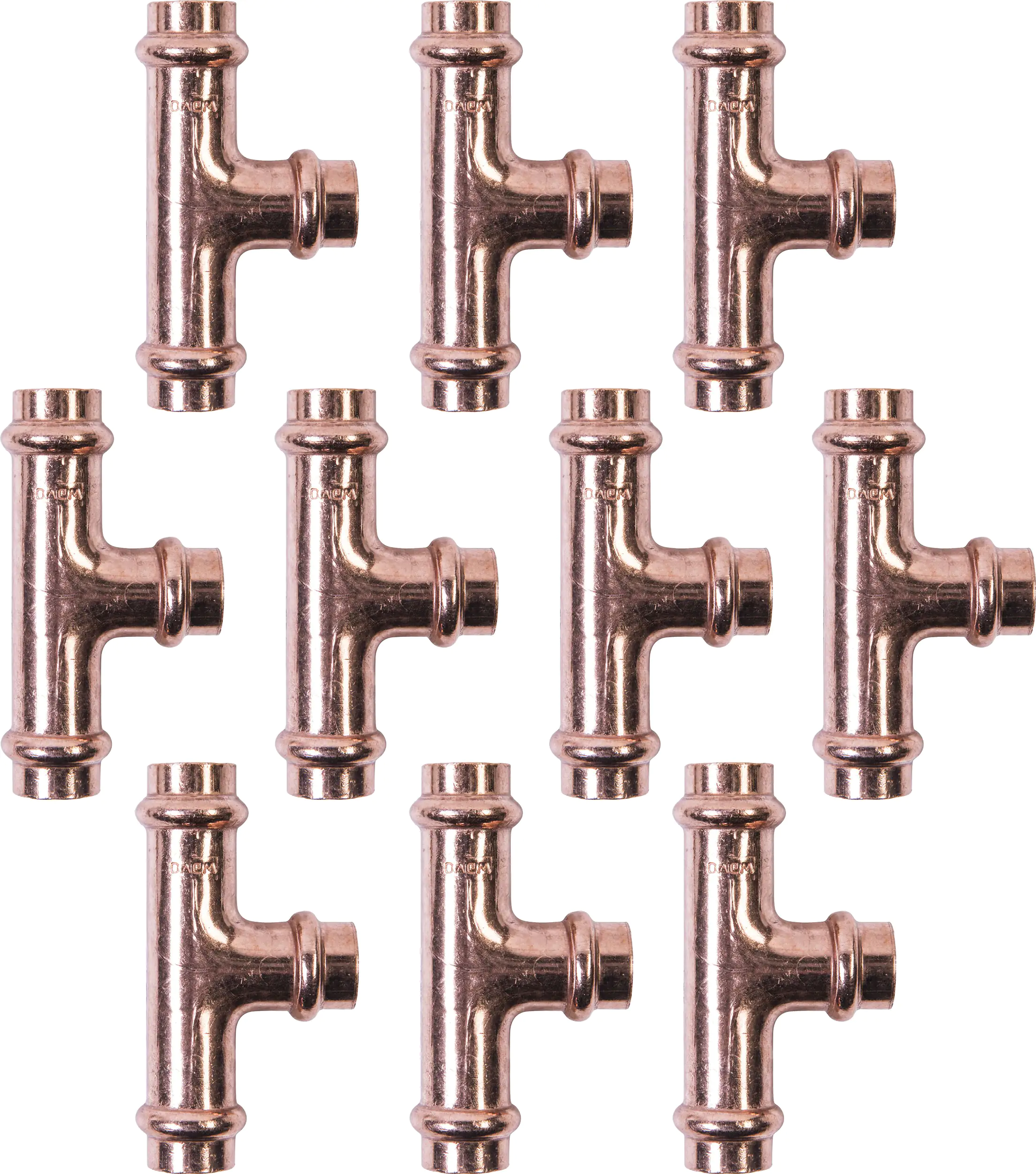 Cornat Press-T-Stück Kupfer, ø 15 mm, 10 Stück