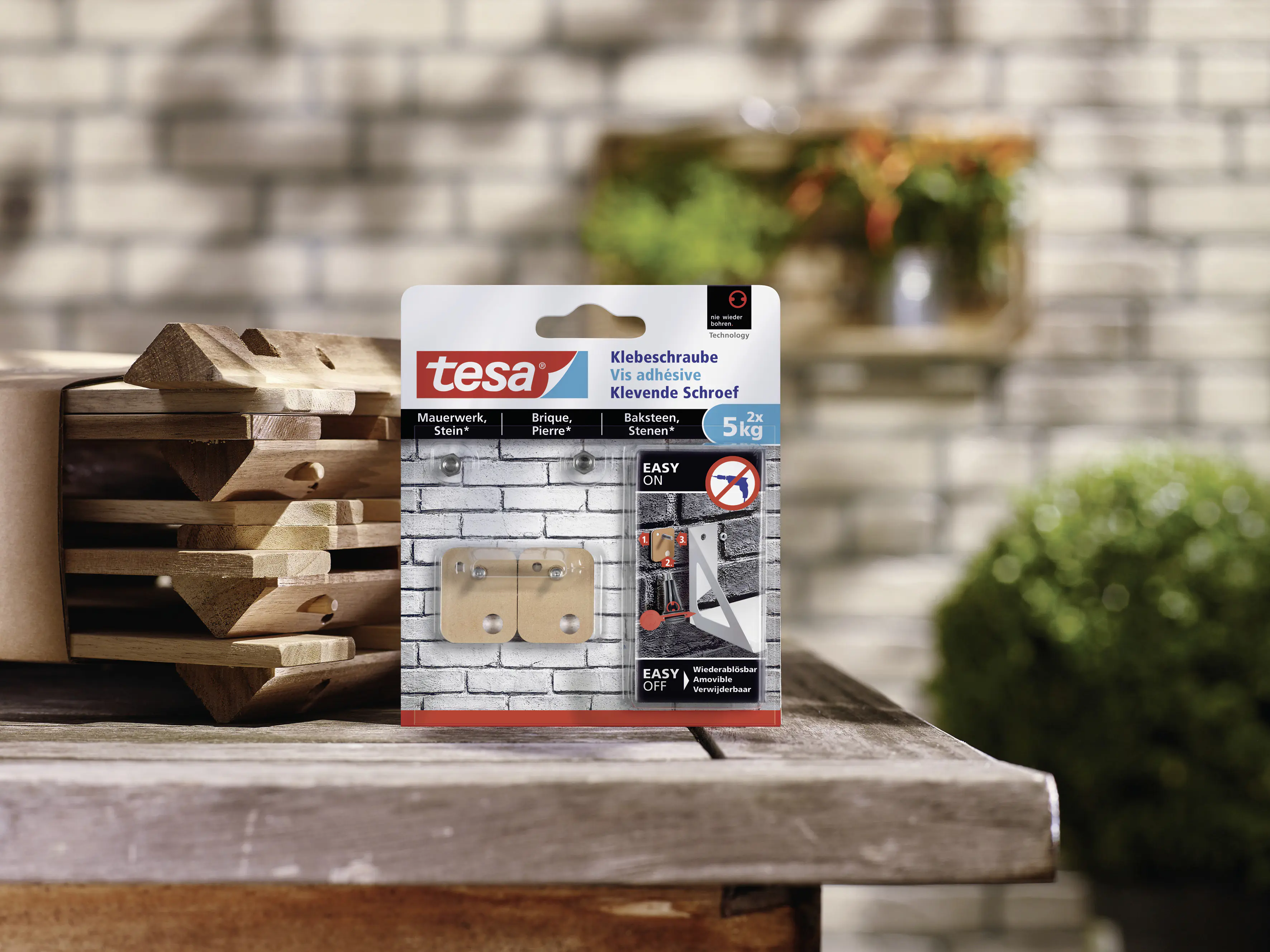 tesa Klebeschraube Traglast 5 kg, 2 Stück