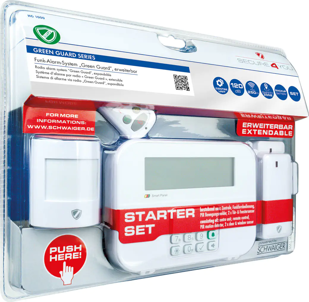 4004005019278_1 Schwaiger Funk-Alarm-System Green Guard Basiseinheit