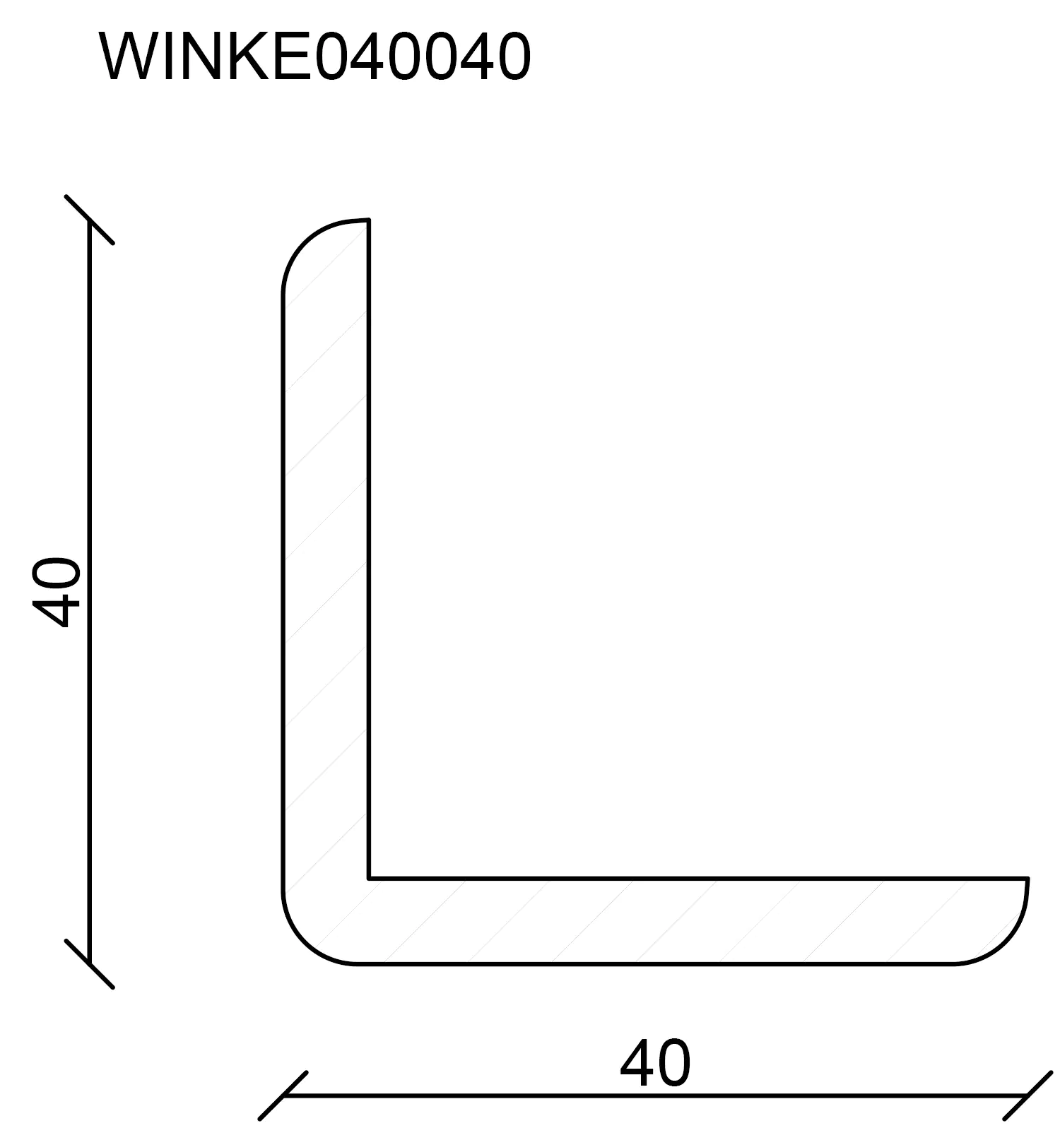 FN Neuhofer Winkelleiste 240 cm 40 x 40 mm Fichte/Kiefer