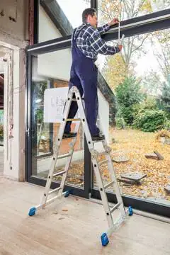 Krause Aluminium-Gelenkleiter STABILO + Multiboard 4,40 m