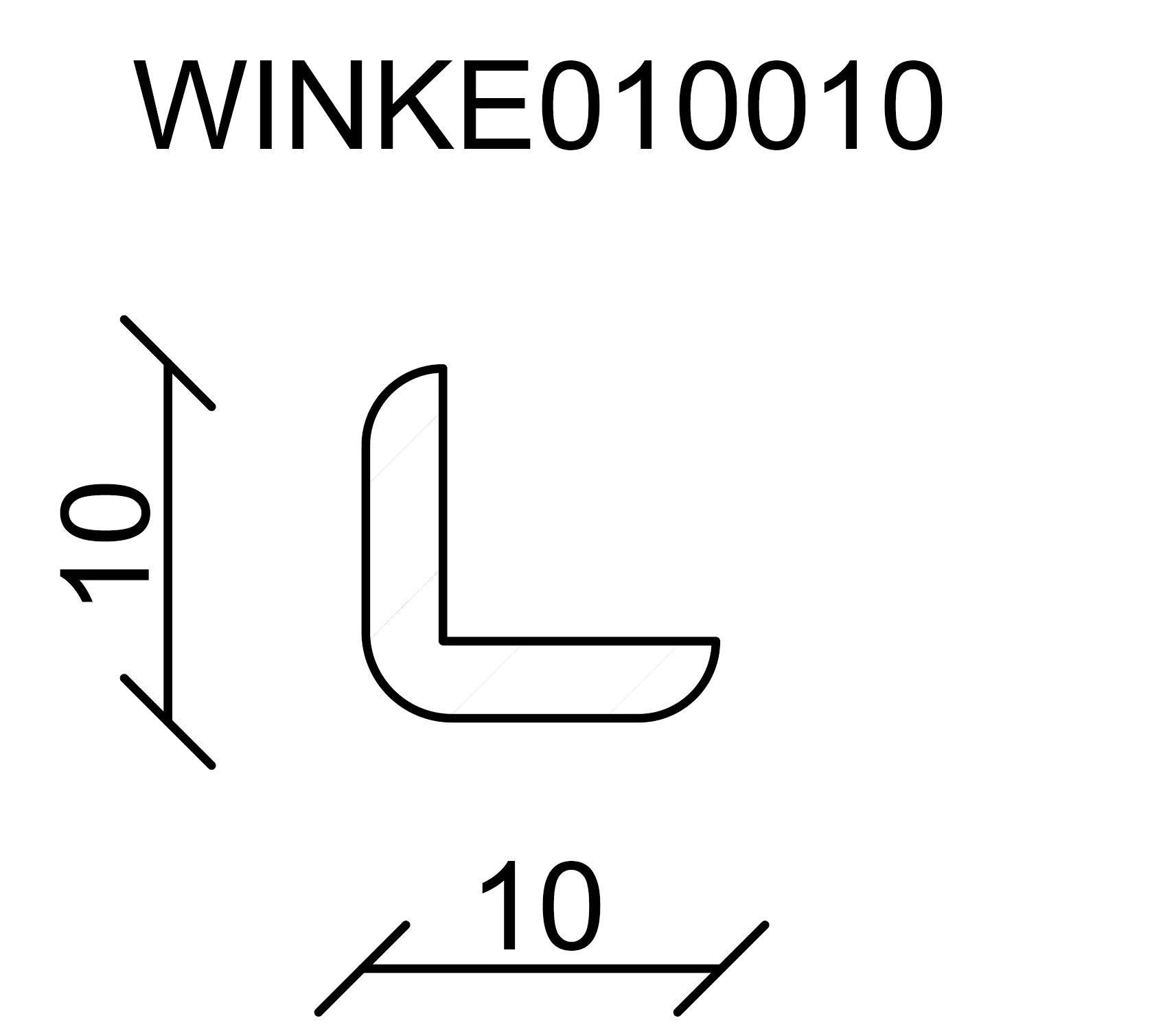 FN Neuhofer Winkelleiste 100 cm 10 x 10 mm Fichte/Kiefer