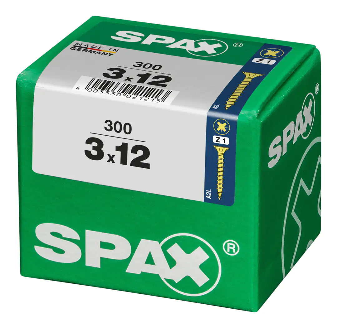 Spax Universalschrauben 3.0 x 12 mm PZ 1 - 300 Stk.
