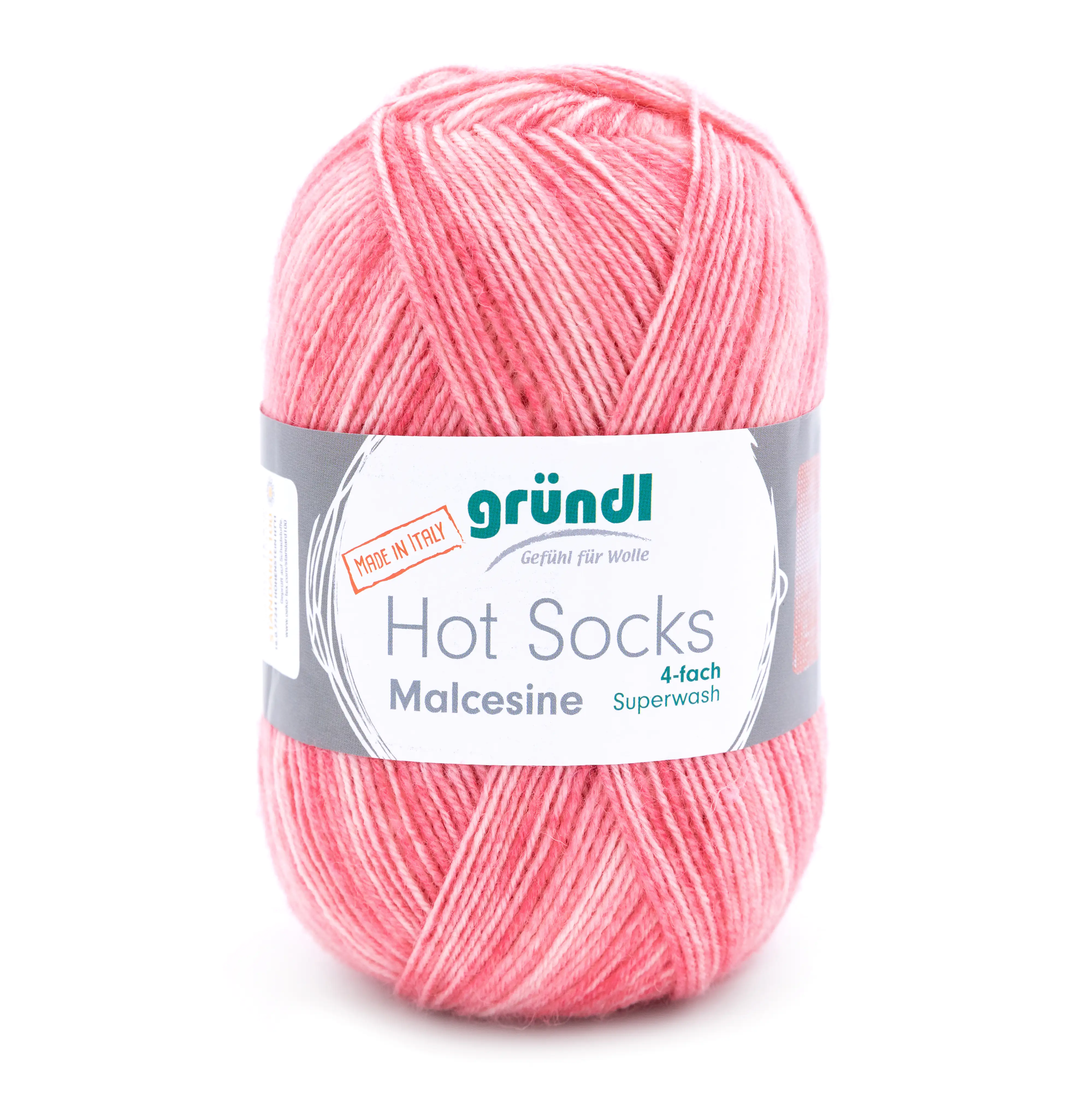 Gründl Wolle Hot Socks Malcesine 4-fach 100 g koralle multicolor