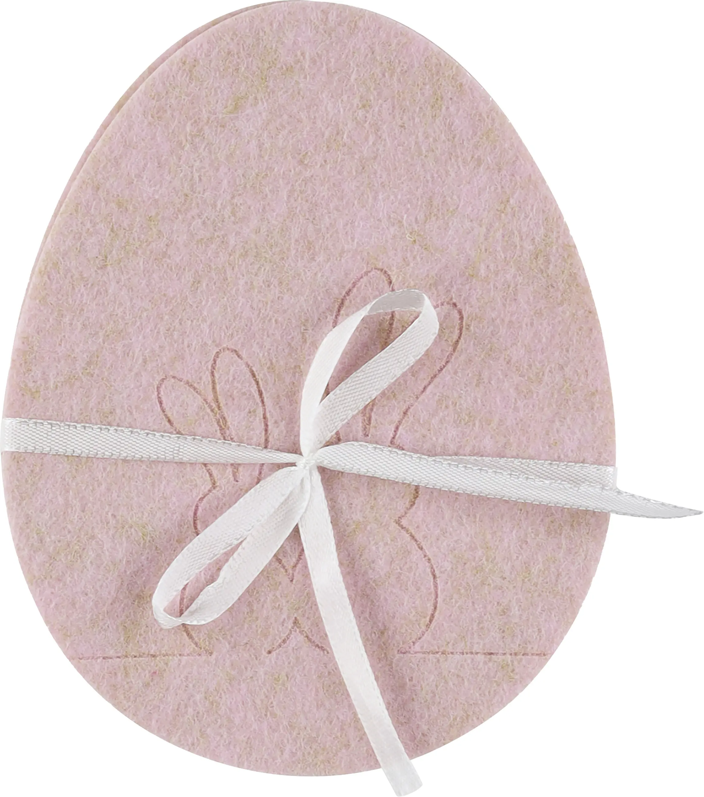 Deko-Untersetzer Tisch Ei aus Filz 12 x 15 cm rosa 3er Set