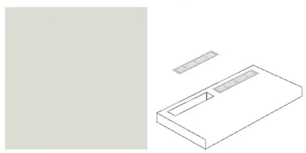 Getalit Lüftungsgitter 50 x 8 cm, Aluminium, silber