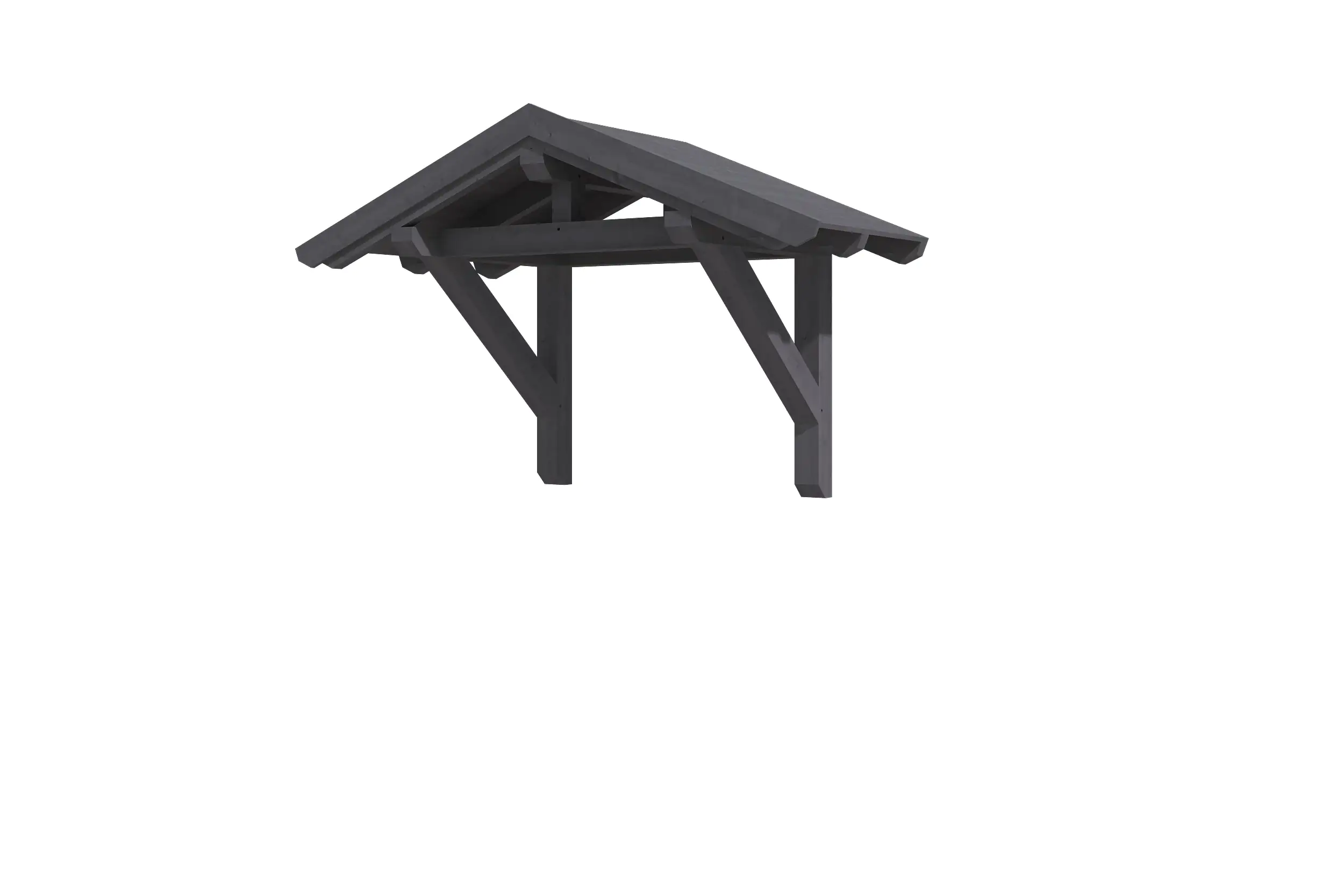 SKAN HOLZ Vordach Siegen Typ 1 247 x 116 cm, lasiert in Schiefergrau