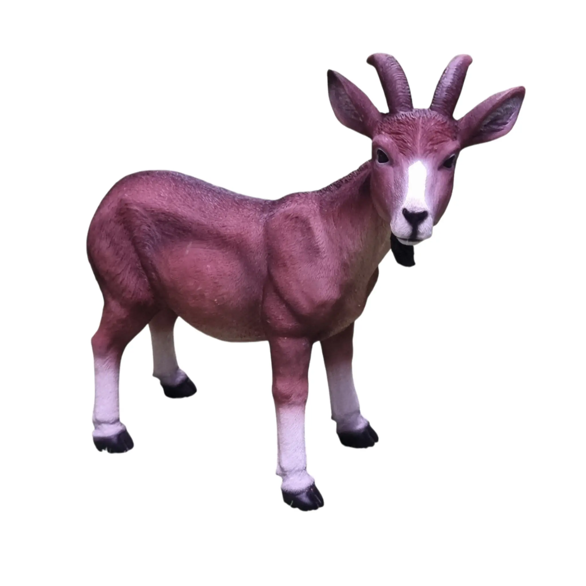 Dekofigur Ziegenbock 58 x 22 cm braun