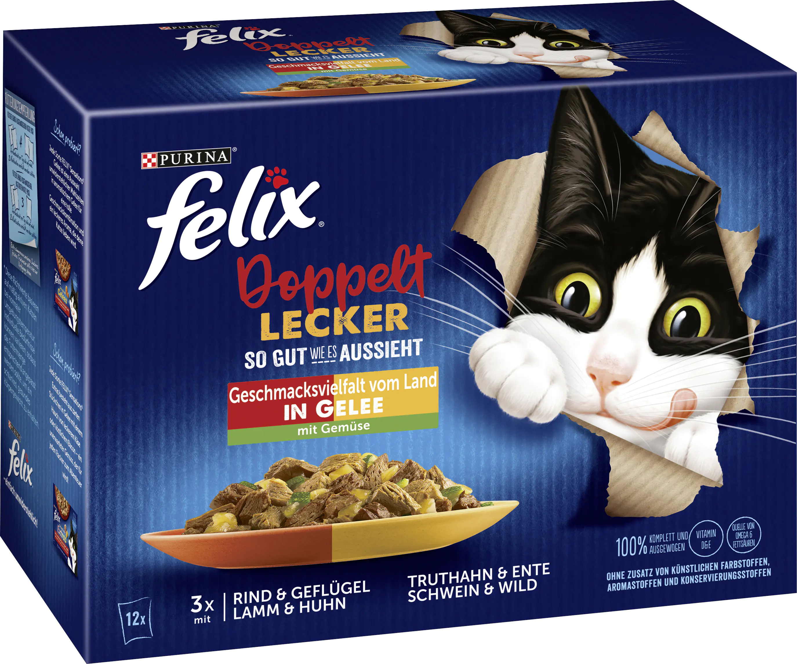 Felix So gut wie es aussieht Doppelt Lecker Rind & Geflügel 12x 85g