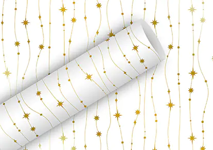 Braun & Company Geschenkpapier Glitzerkette weiß-gold 1,5 m x 70 cm Braun & Company Geschenkpapier Glitzerkette weiß-gold 1,5 m x 70 cm