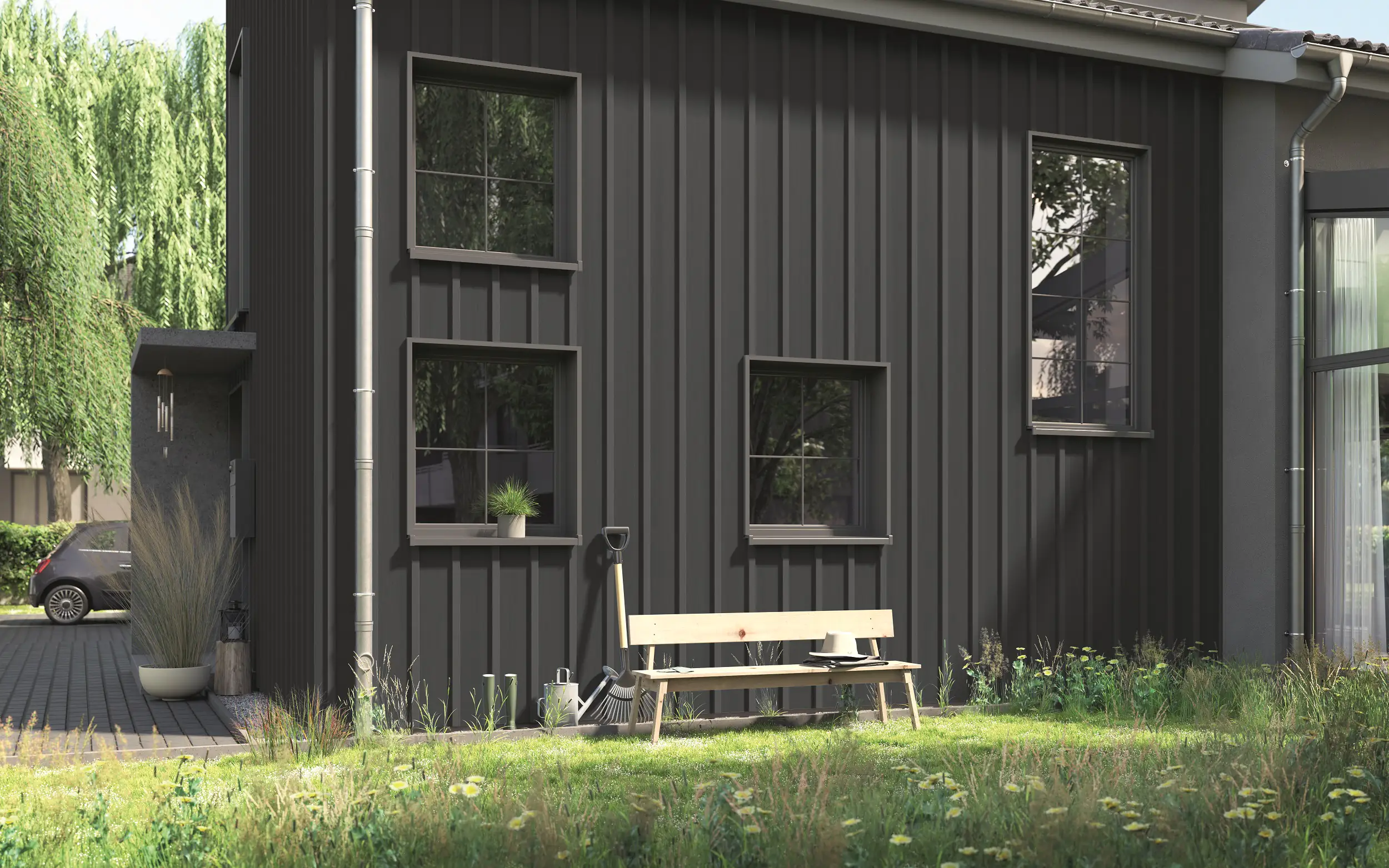 Alpina Wetterschutzfarbe deckend 0,75 L anthrazitgrau Alpina Wetterschutzfarbe deckend 0,75 L anthrazitgrau