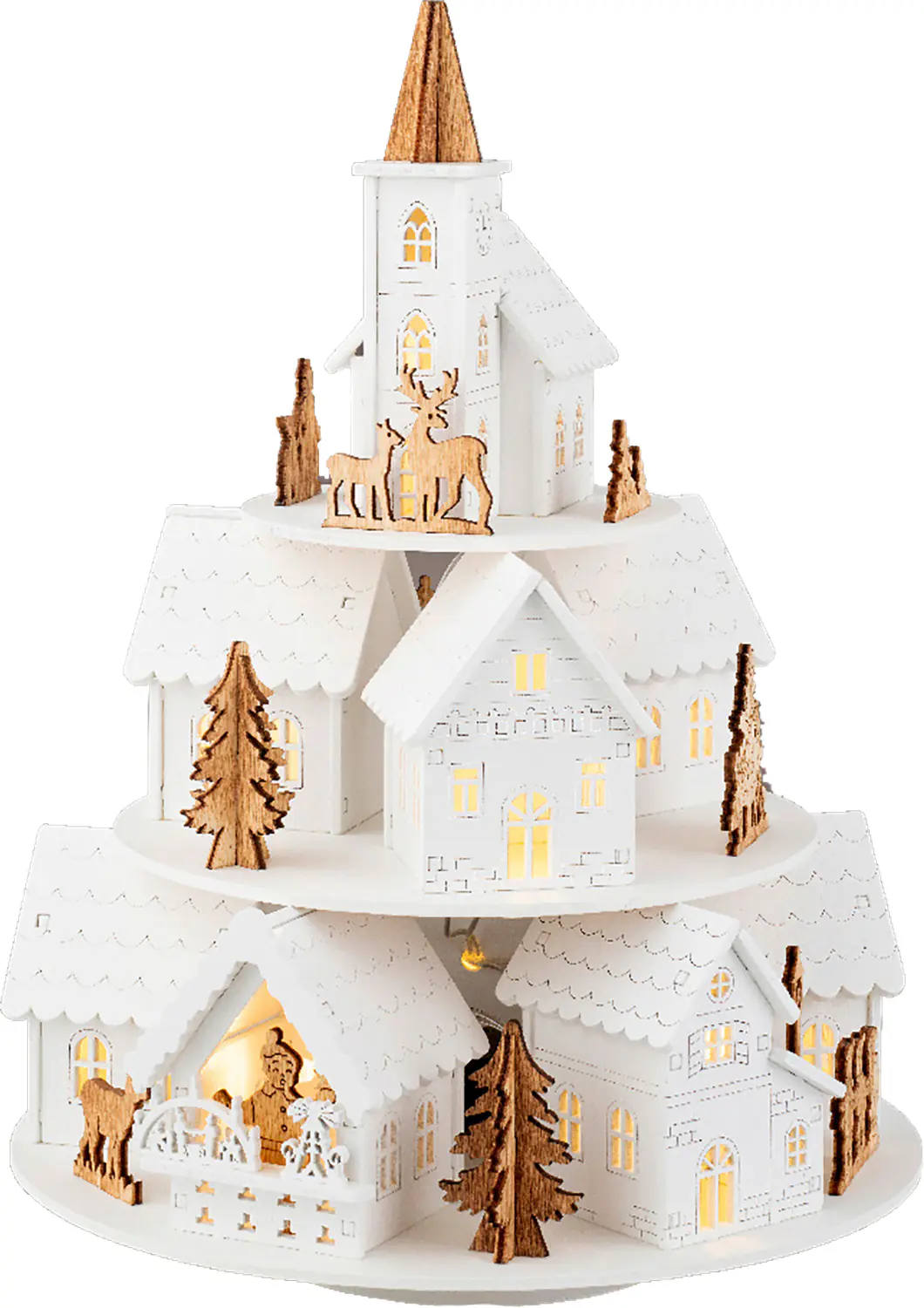 Lumineo LED Szene für innen natur warmweiß Ø21 cm 9 LED