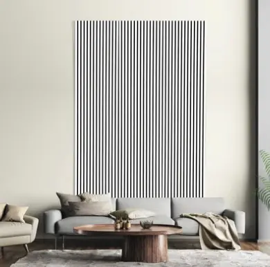 Neuhofer Akustikpaneele Holz foliert weiß 240 x 57 x 1,9 cm