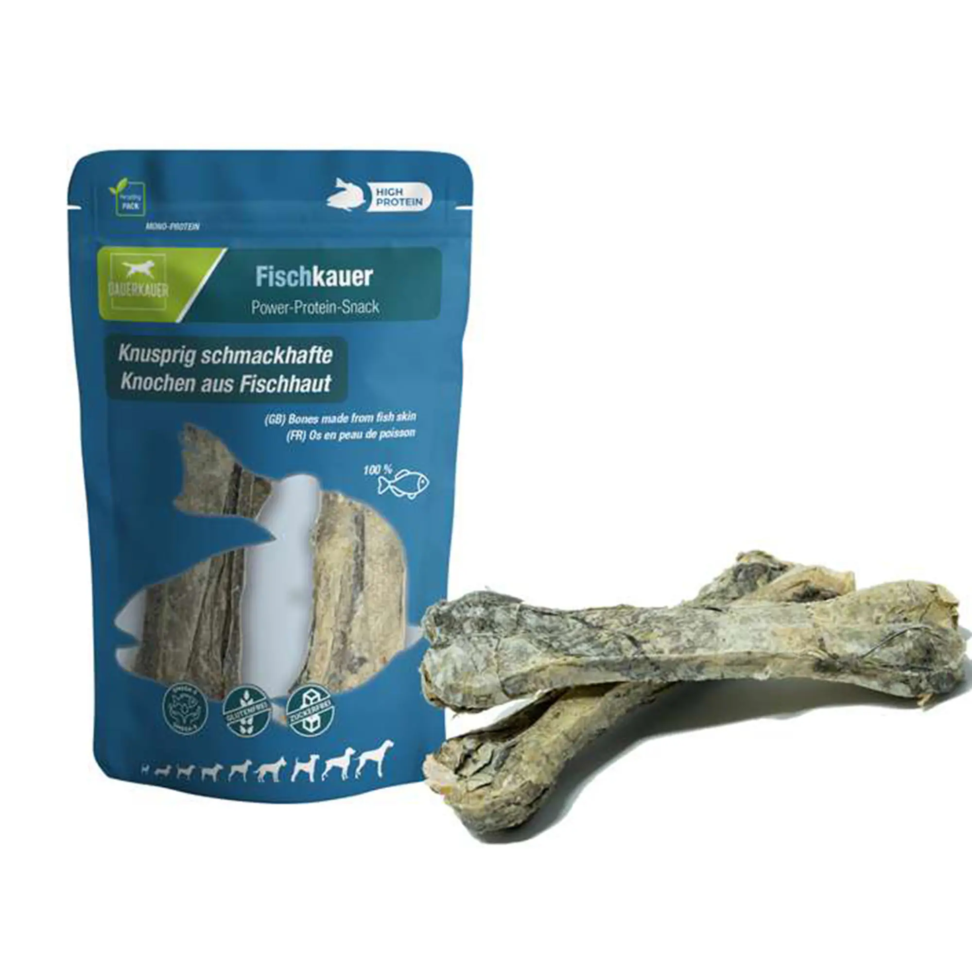 Wolters Hundeleckerli Dauerkauer Knochen aus 100 % Fischhaut 2 Stück 65 g
