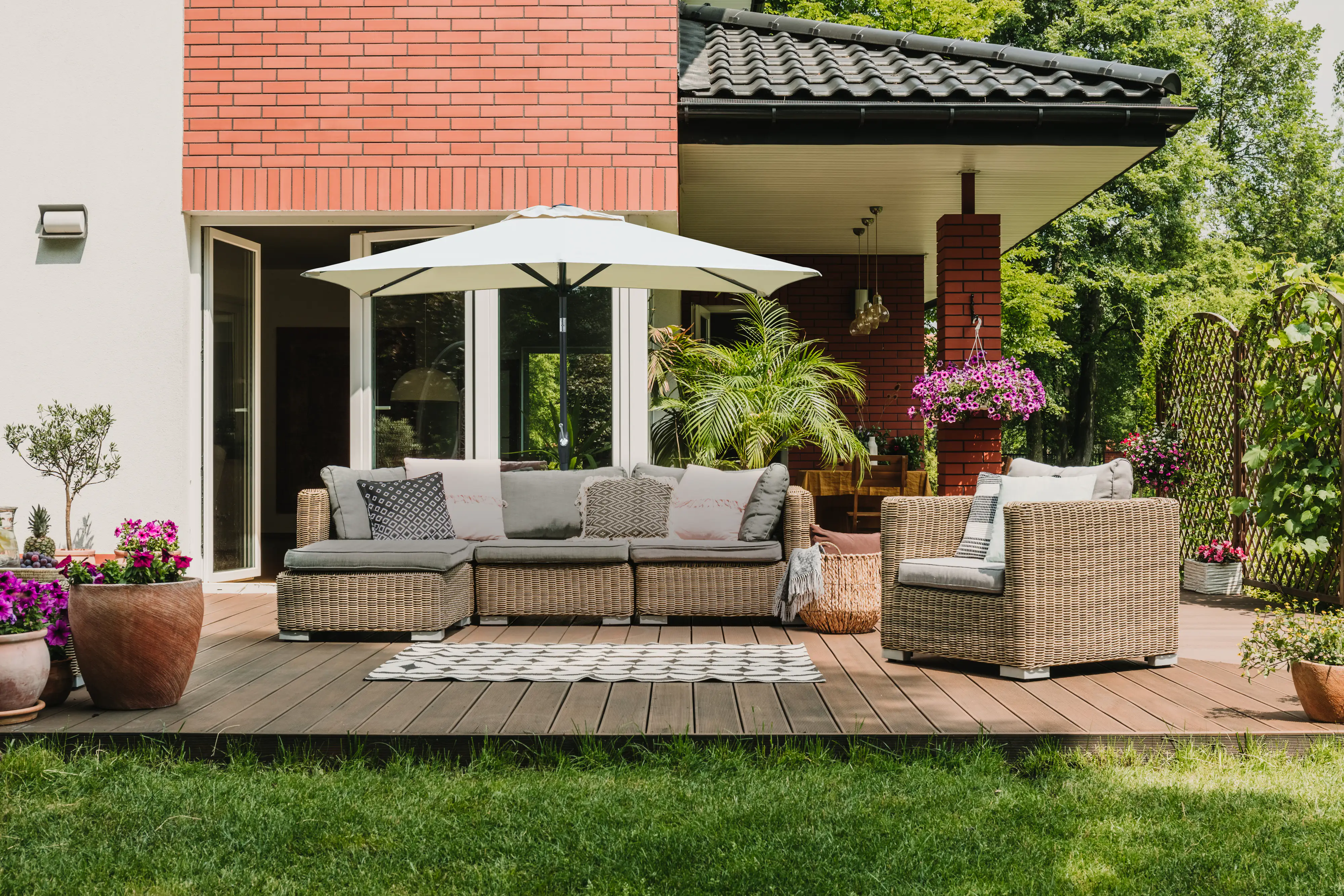 Primaster Balkonschirm Florenz natur, 140 x 210 cm