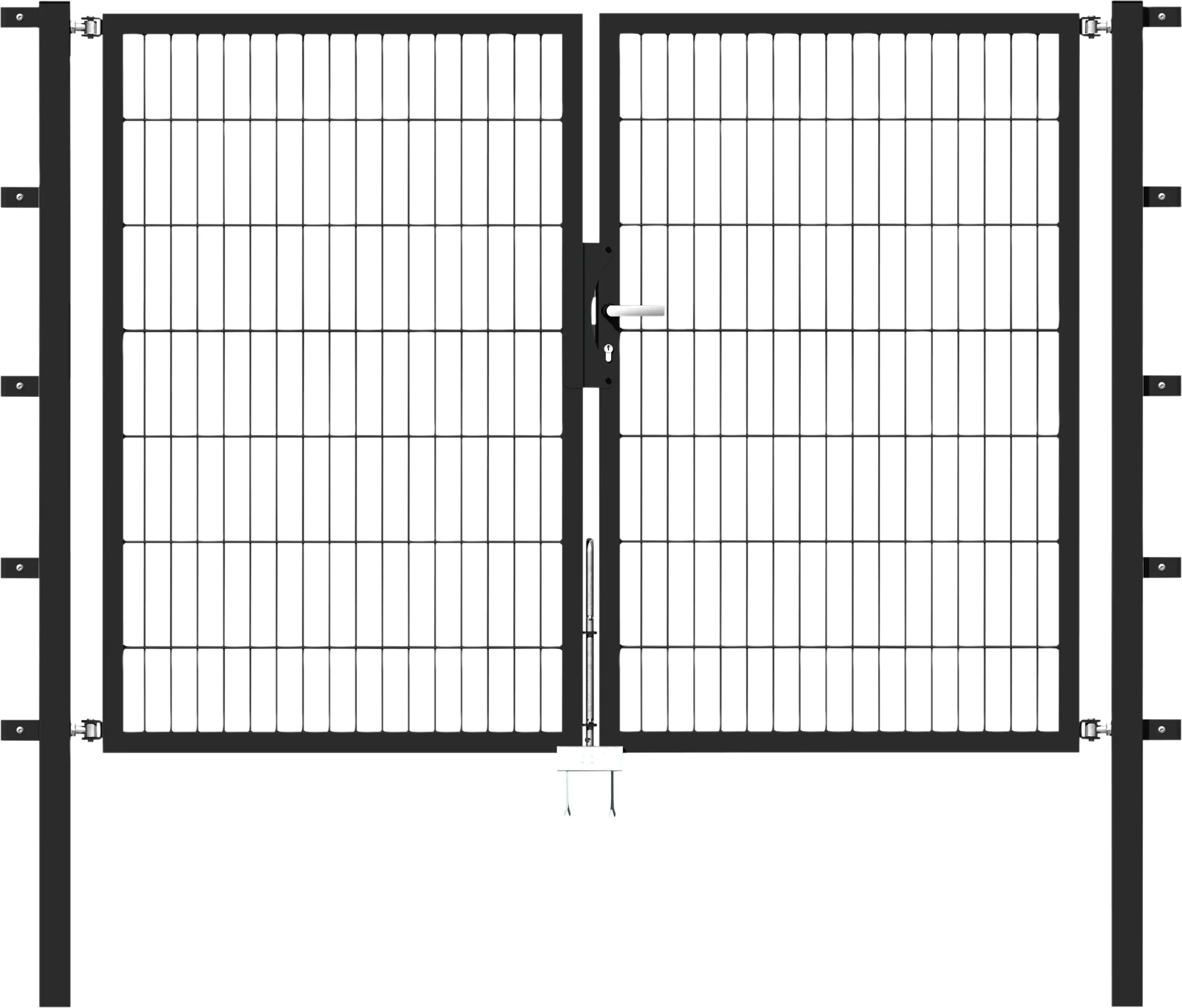 Alberts Stabgitter Doppeltor Flexo 200 x 140 cm 6/5/6 anthrazit zE
