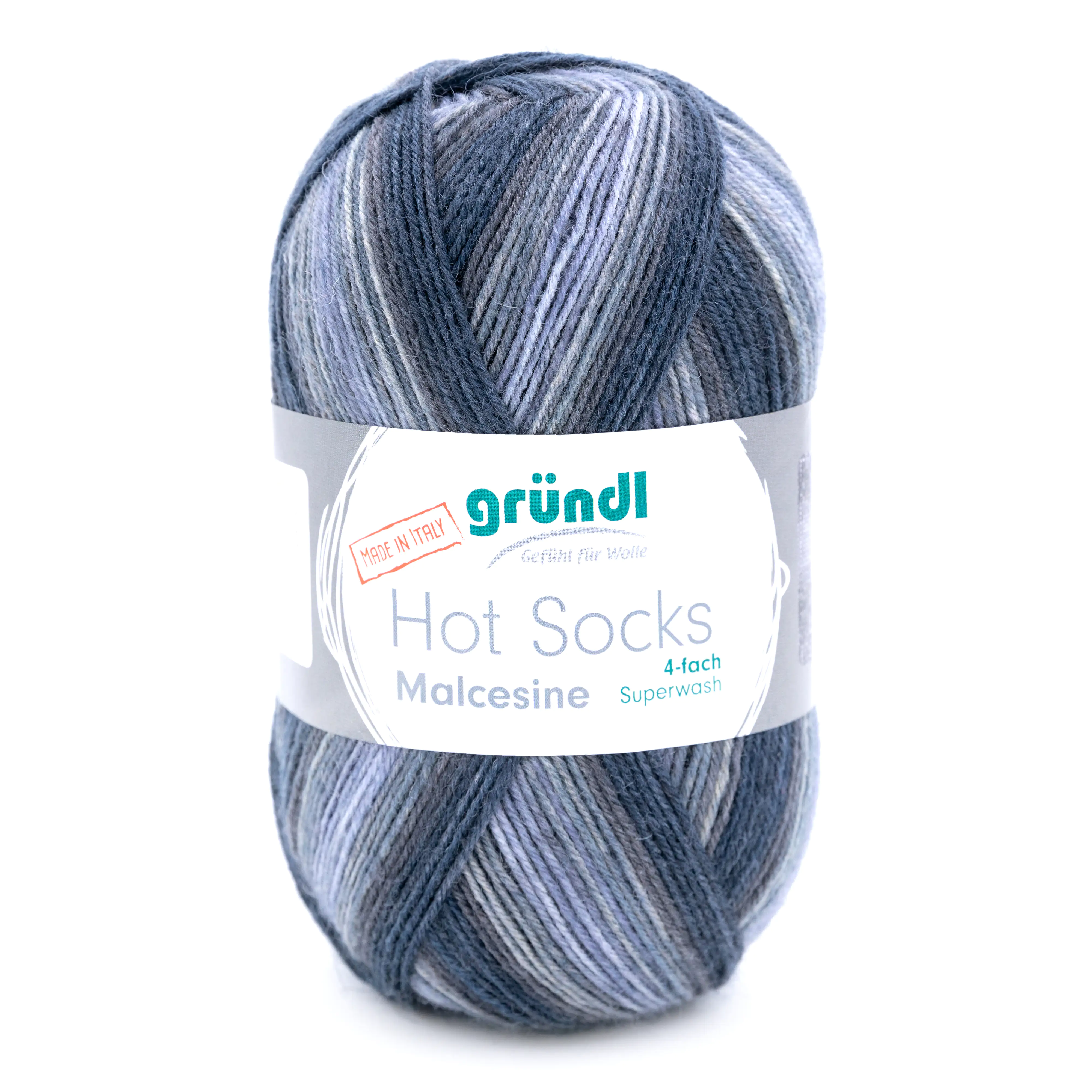 Gründl Wolle Hot Socks Malcesine 4-fach 100 g graphit multicolor