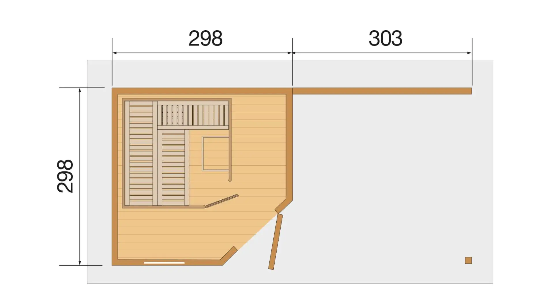 weka Saunahaus SALO Gr. 1 Sparset 7,5 kW OS natur