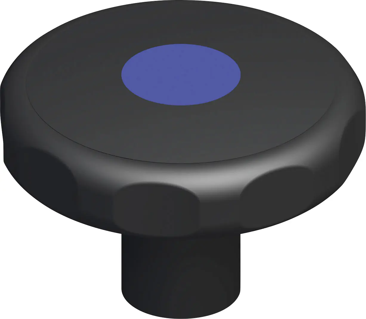 alfer Handrad mit Gewinde M8 PVC (Kunststoff) glatt schwarz