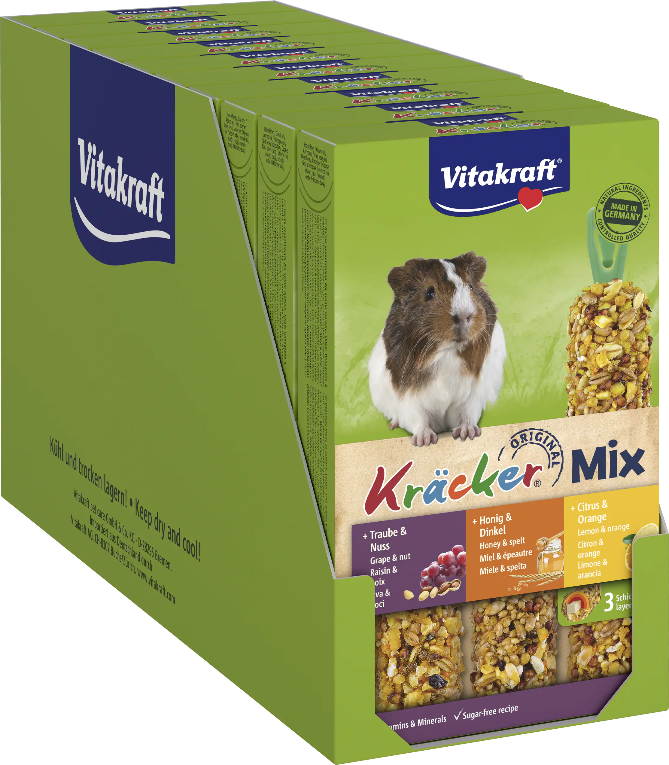 Vitakraft Kräcker® Trio Nuss Honig Citrus MS 3 Stück / 168 g