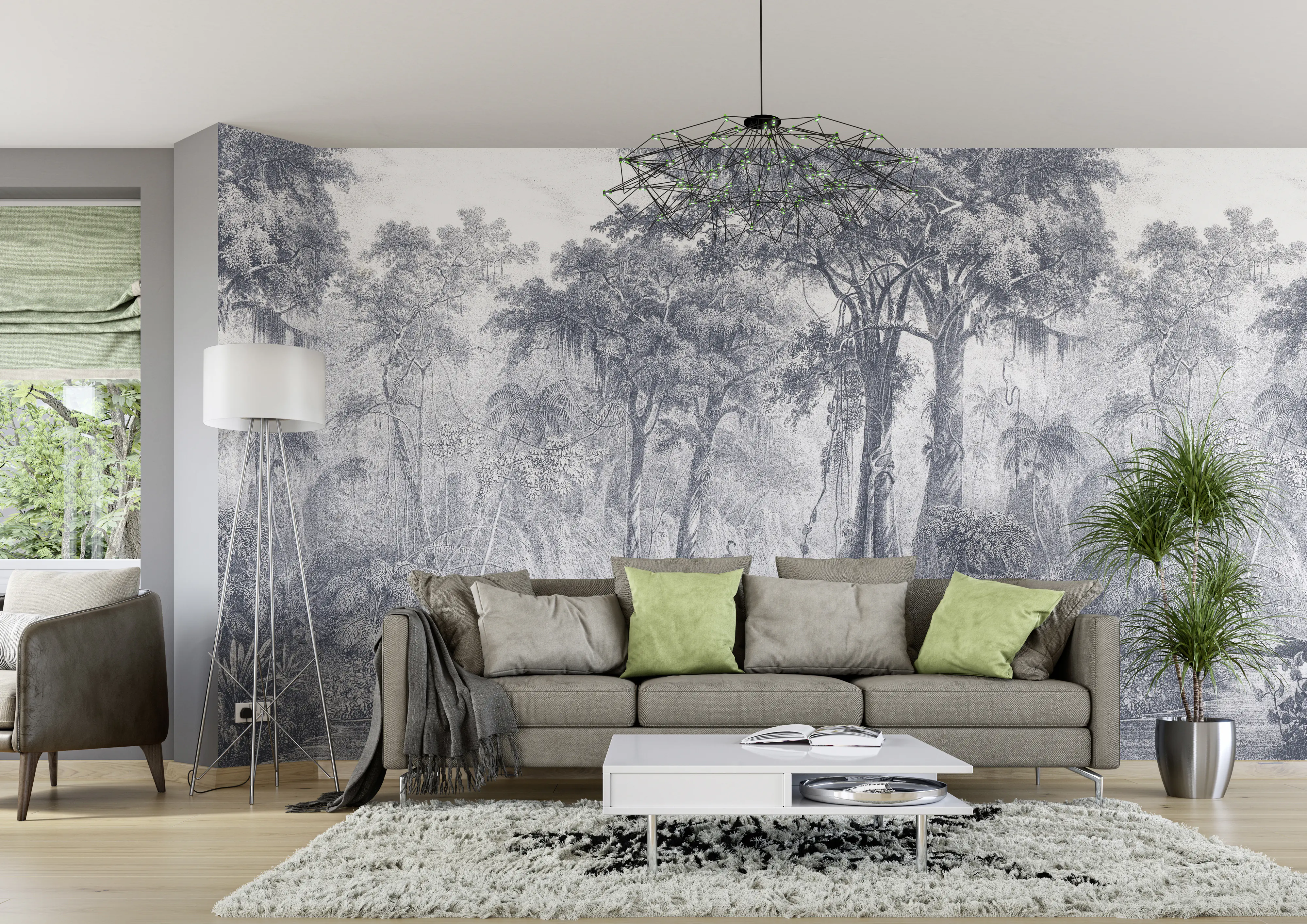 Rasch Vlies Fototapete 543759 Weiß-Cremeweiß Muster & Motive 2,65 m x 3,18 m