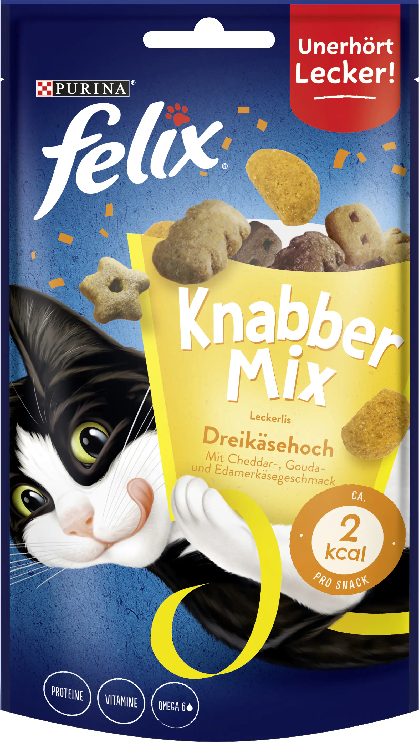 Felix Knabbermix Katzensnack Dreikäsehoch 60g Felix Knabbermix 60g