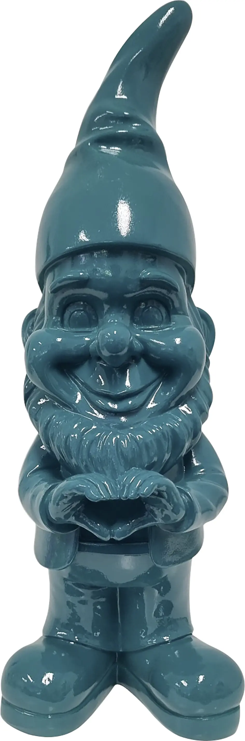 Figur Zwerg Herz unten 58cm, Polyresin 58 x 20 x 18 cm türkis