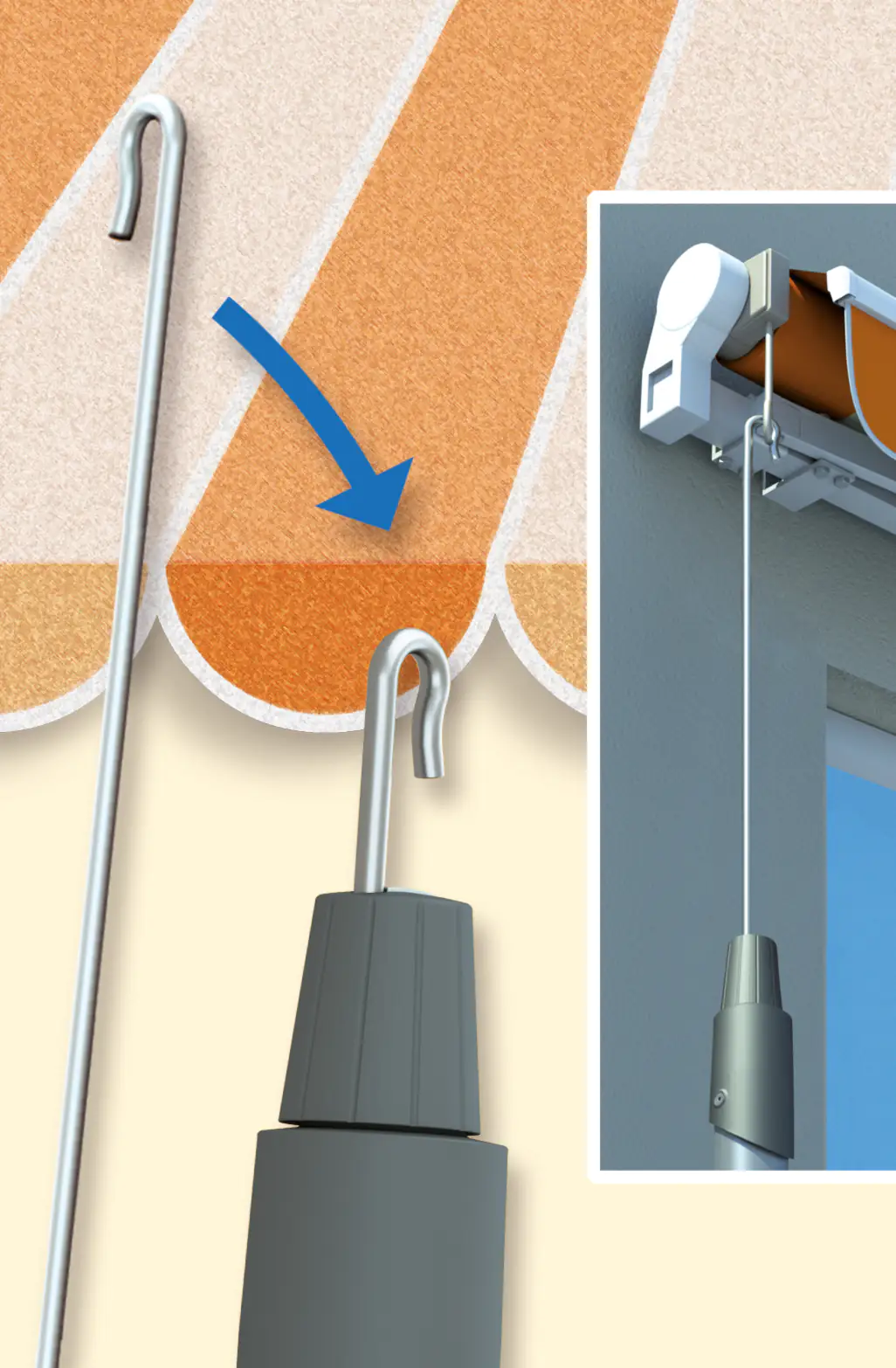 Schellenberg Kurbelverlängerung zu Markisenantrieb Plus