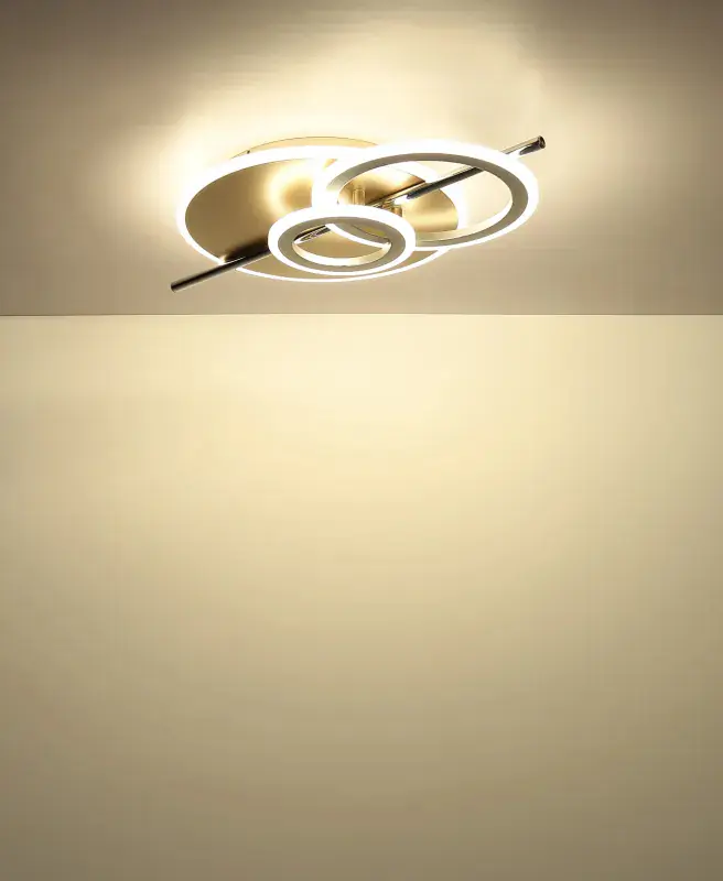 Globo Deckenleuchte Norris 55 x 32 (L x B) champagner matt neutralweiß