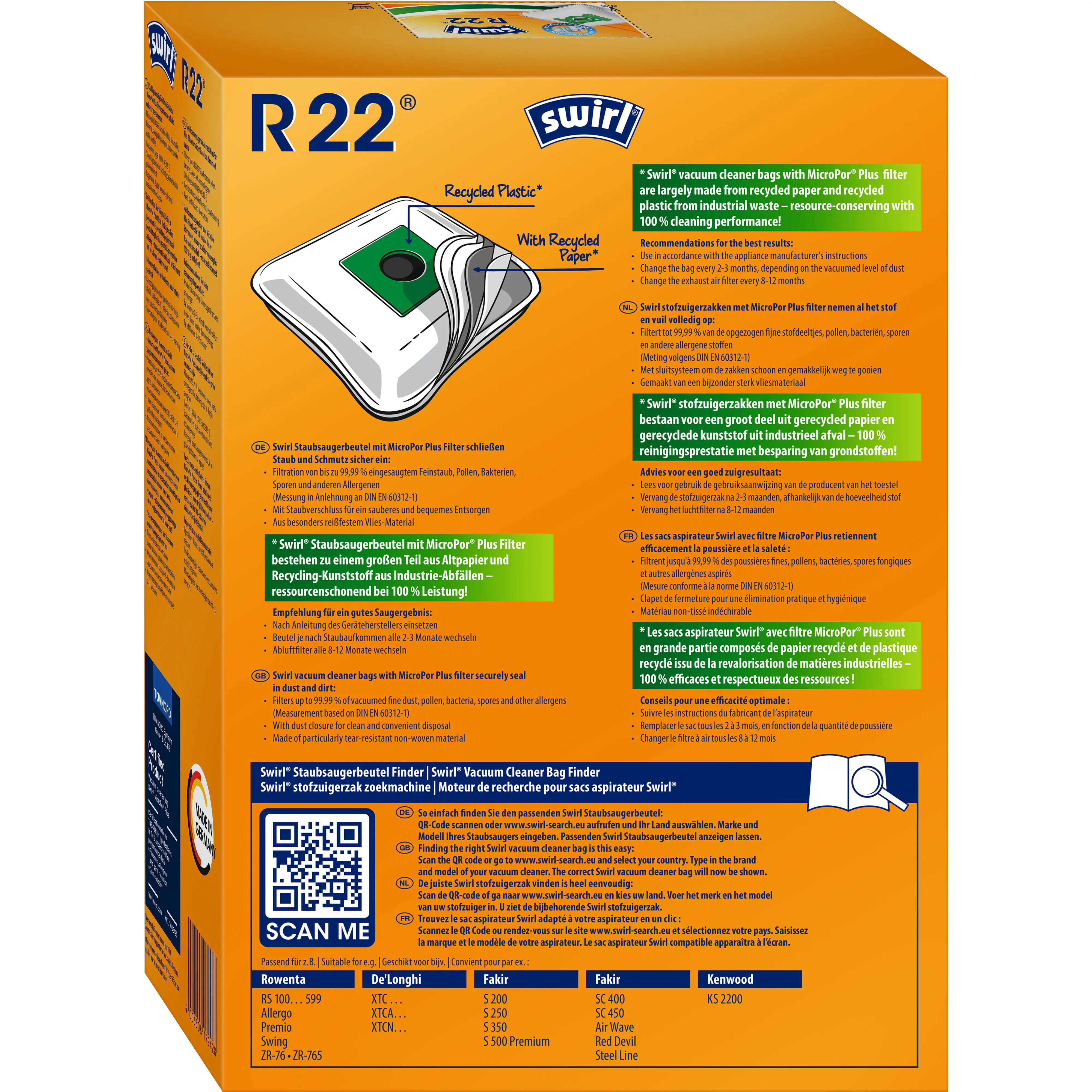 Swirl® R 22 (F 89)  MicroPor® Plus