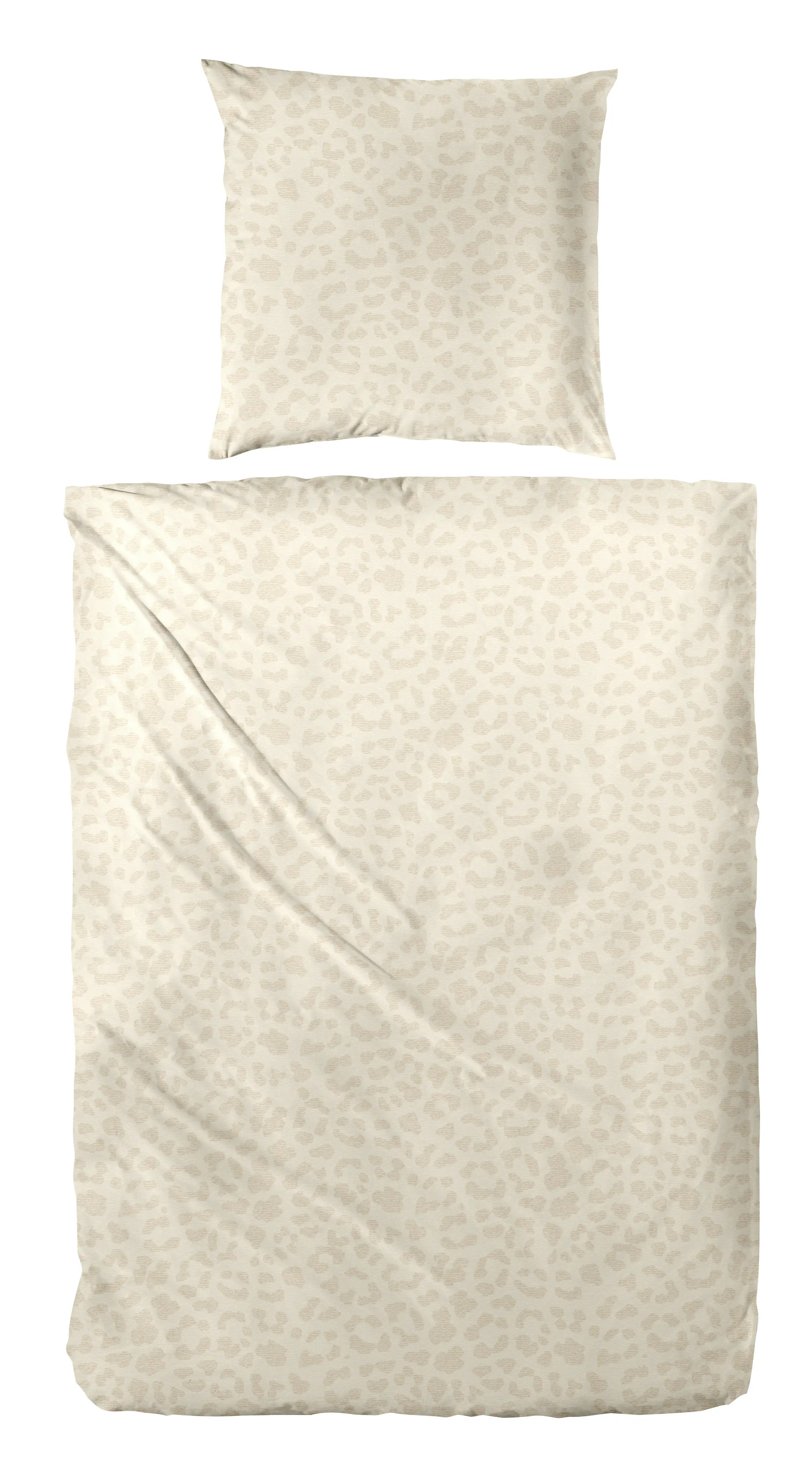 Bettwäsche Renforce Leopard beige 155 x 220 cm