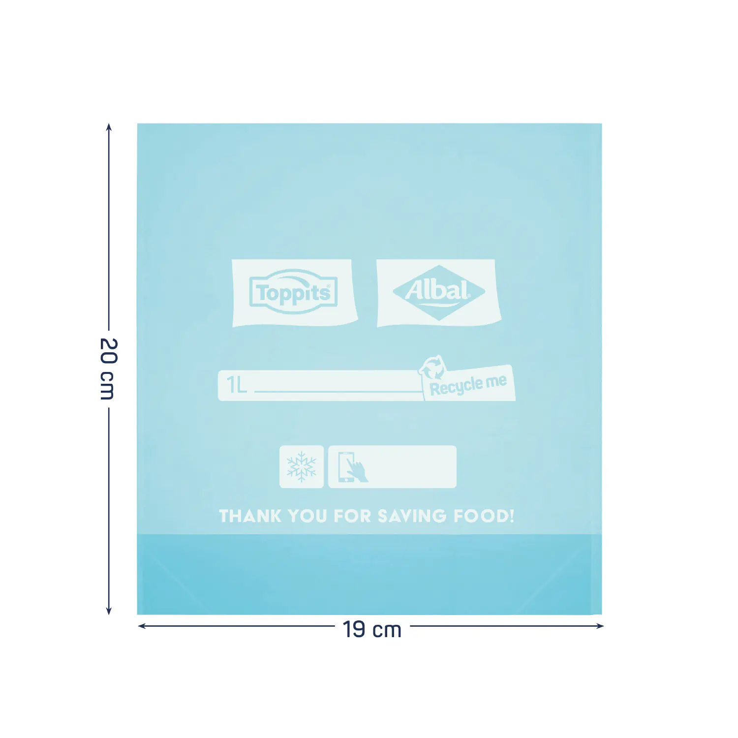 Toppits® Gefrierbeutel Standboden 1L NP 