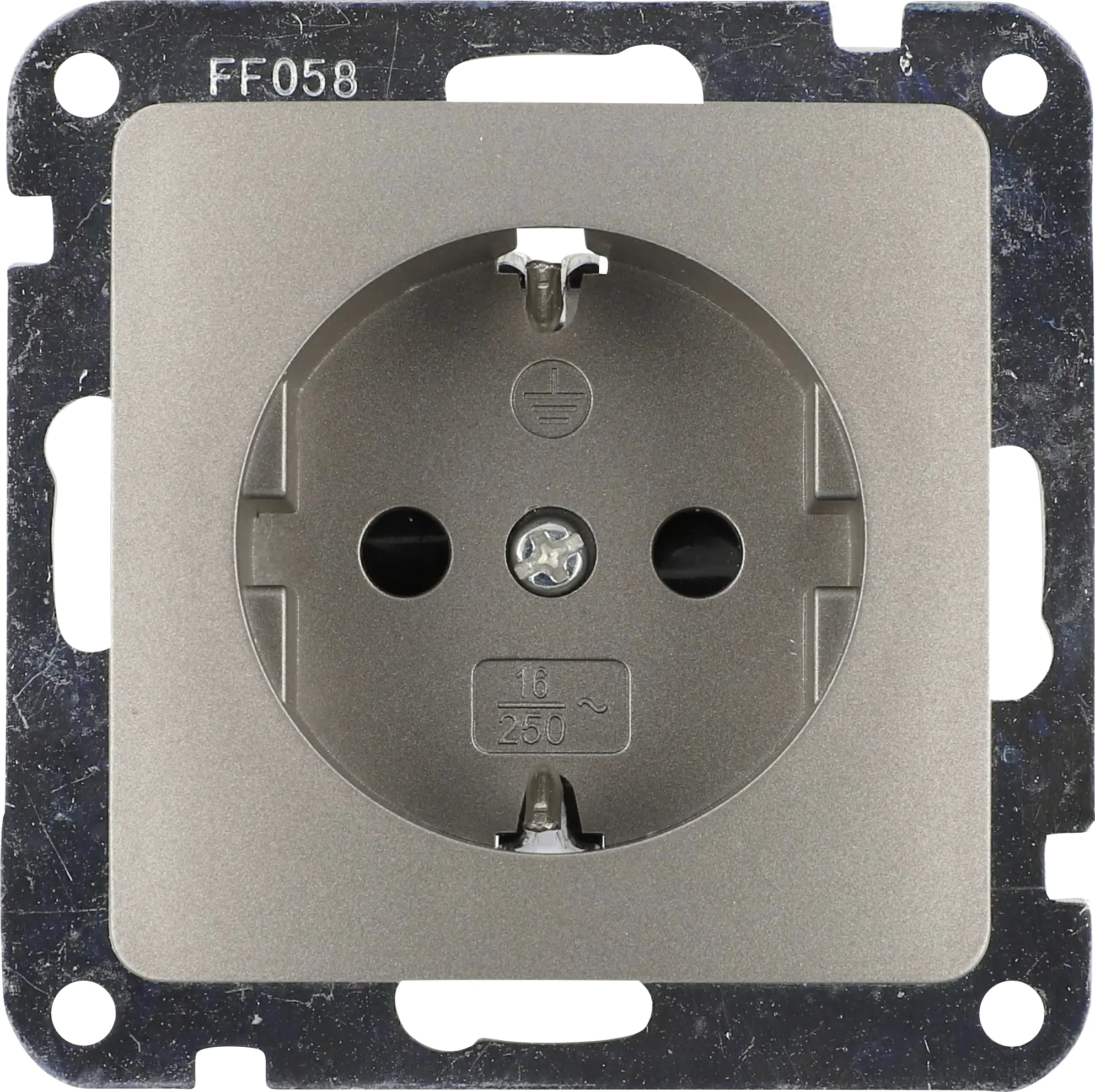 Unitec Steckdose Monaco mit Berührschutz platin Unitec Steckdose Monaco mit Berührschutz platin