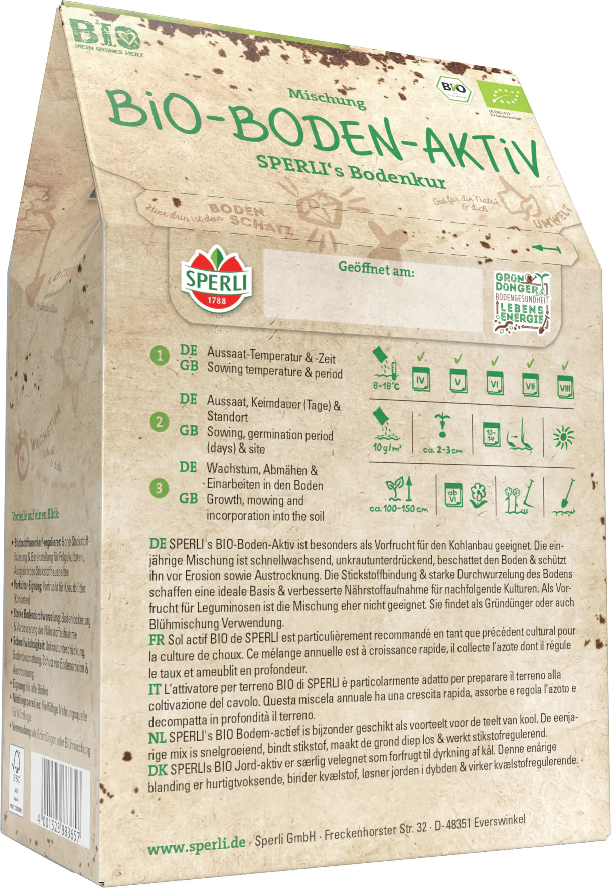Sperli's Bodenkur Bio Boden Aktiv 250 g Sperli's Bodenkur Bio Boden Aktiv 250 g