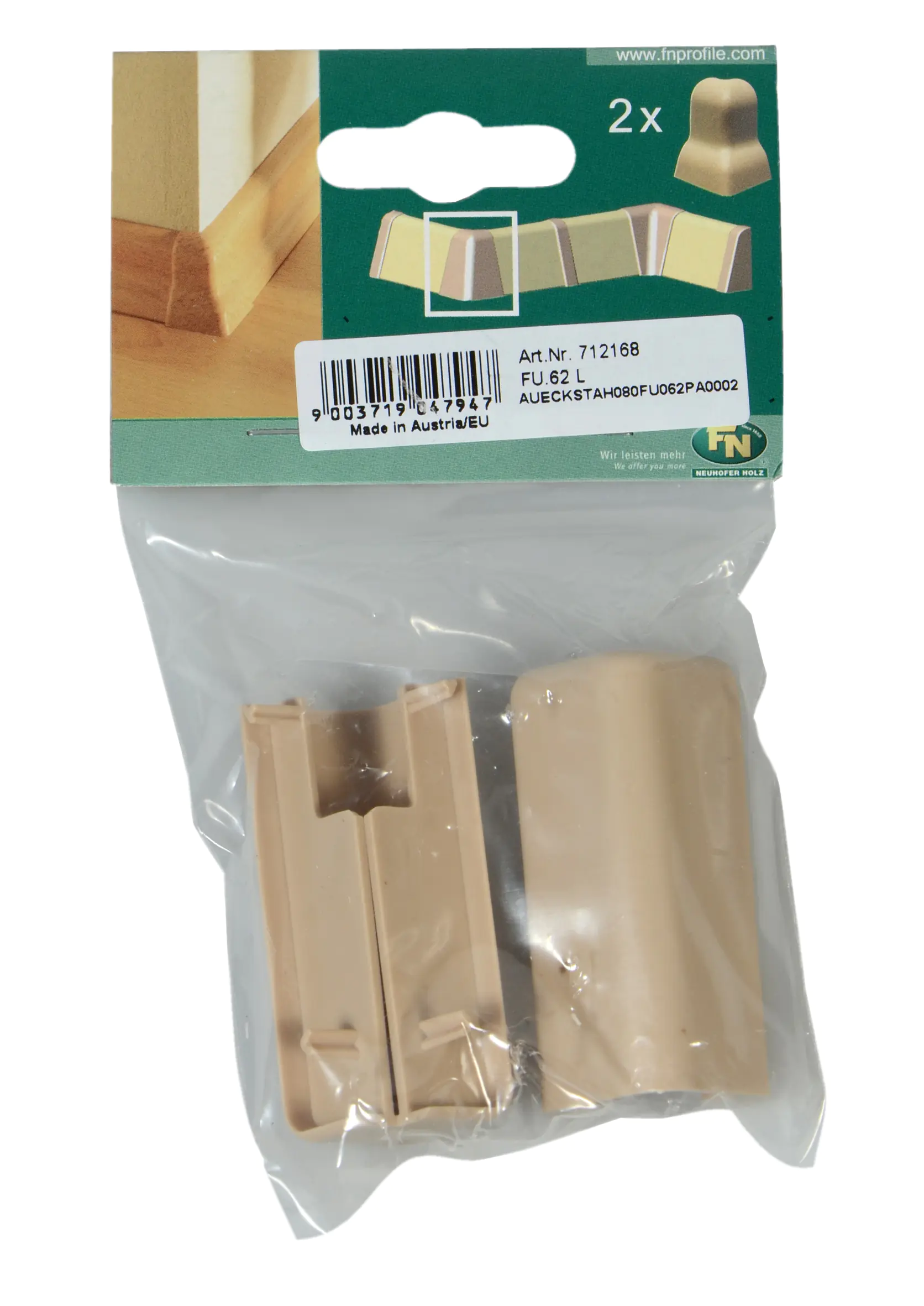 Neuhofer Außeneck für Fußleiste ahorn