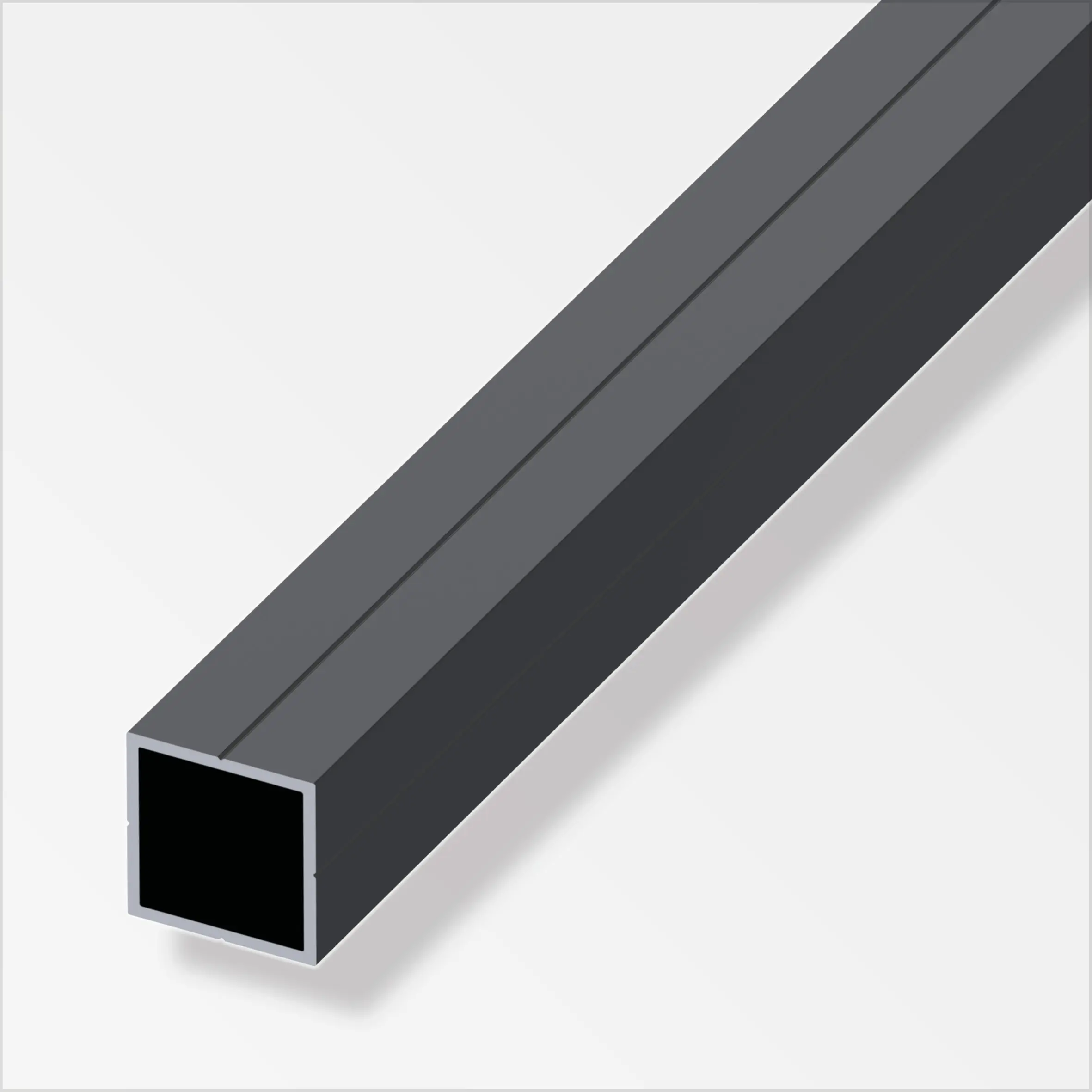 alfer Combitech Quadratrohr Aluminium 1 m x 23,5 mm schwarz