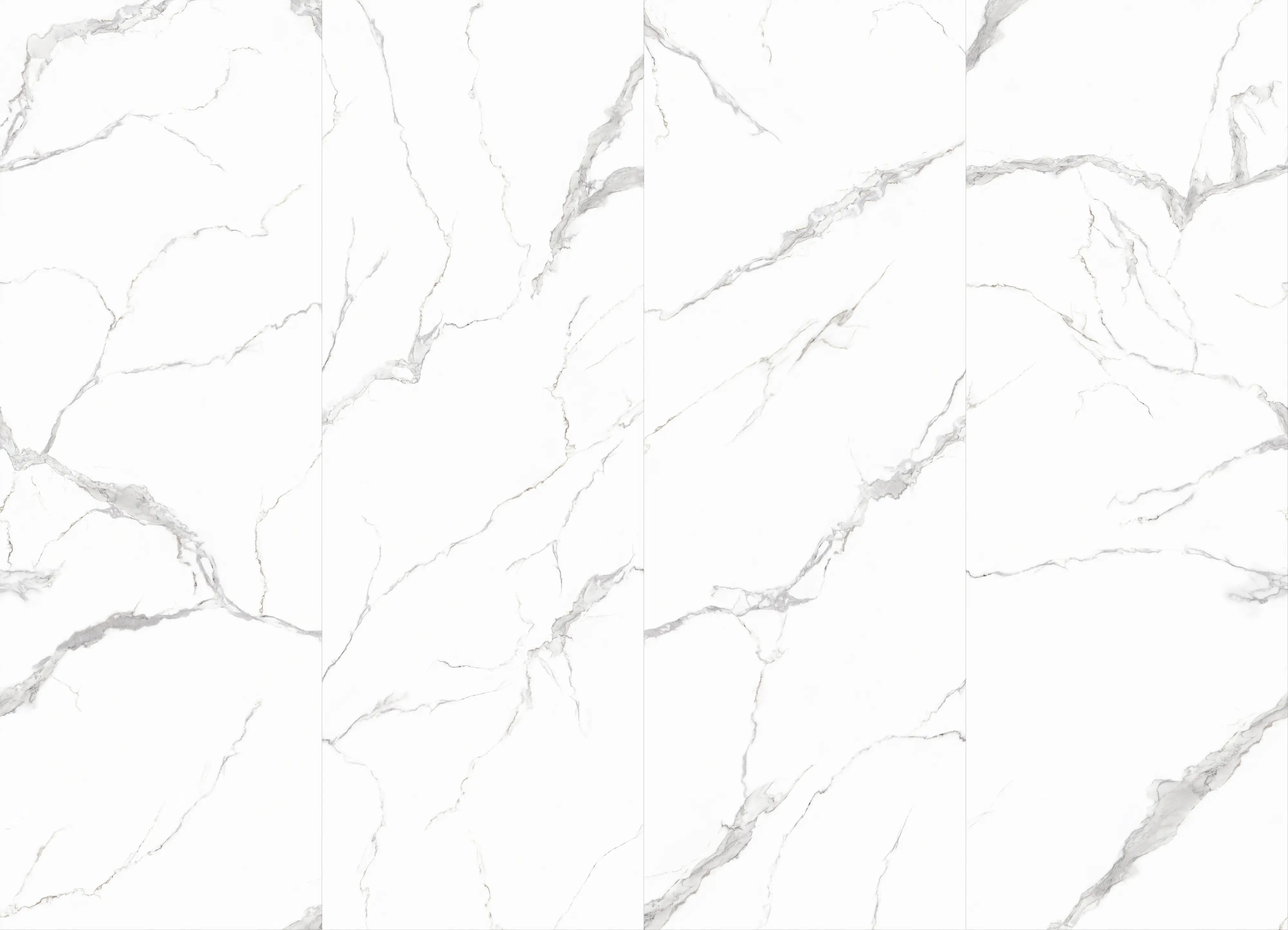 Decoflooring Wandpaneel Marmor 260 x 90 x 0,5 cm weiß