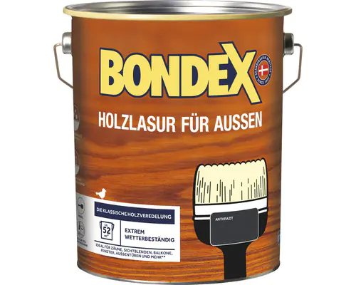 Bondex Holzlasur 4 L anthrazit  Bondex Holzlasur 4 L anthrazit