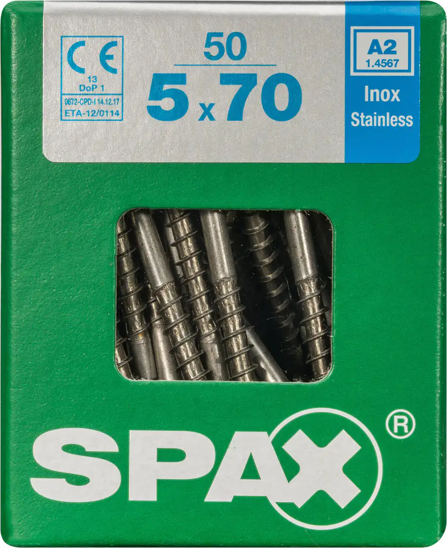Spax Universalschrauben 5.0 x 70 mm TX 20 Senkkopf - 50 Stk. Spax Universalschrauben 5.0 x 70 mm TX 20 Senkkopf - 50 Stk.