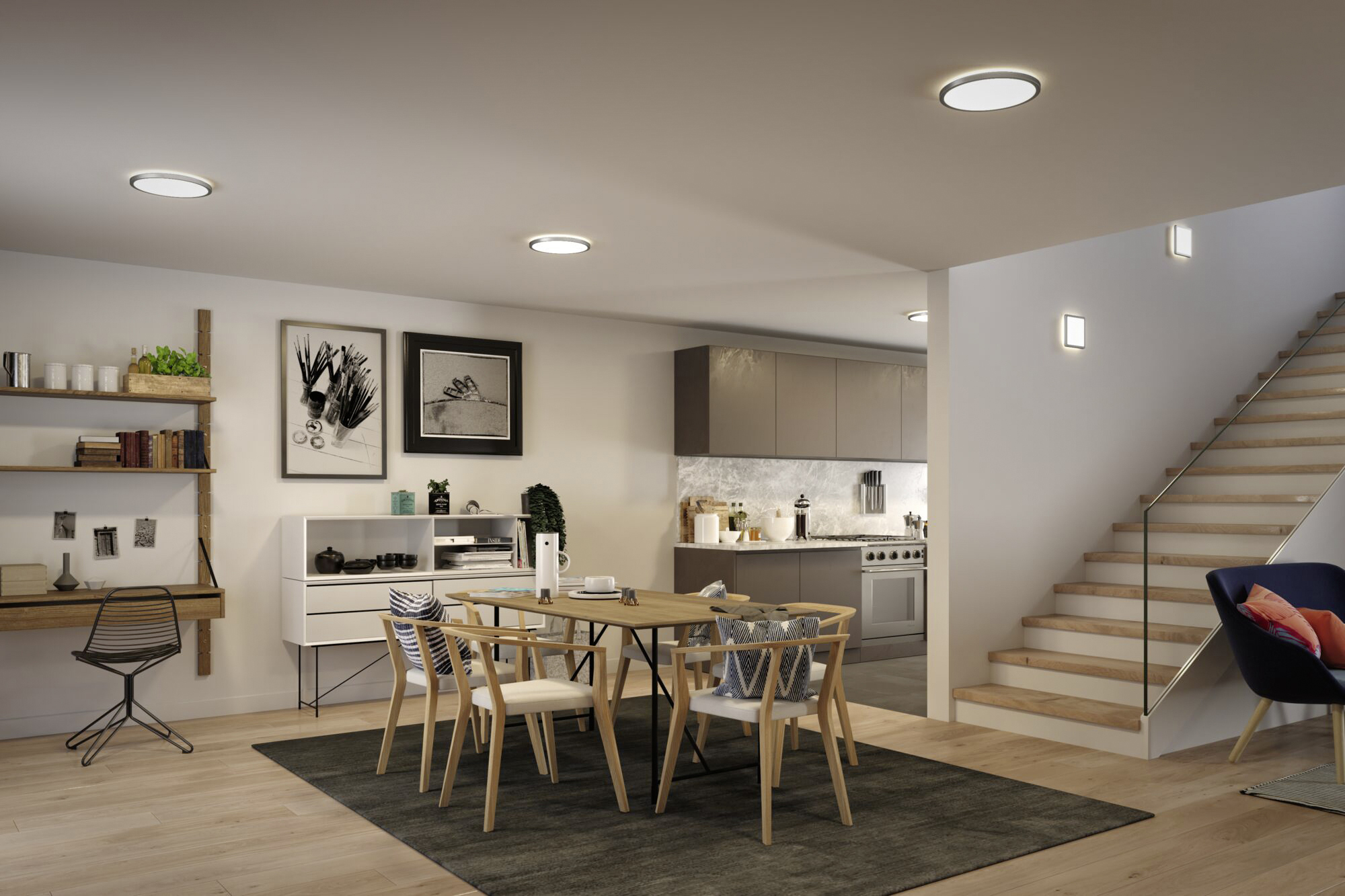 Paulmann LED Panel Atria Shine chrom-matt Ø 29,3 cm neutralweiß