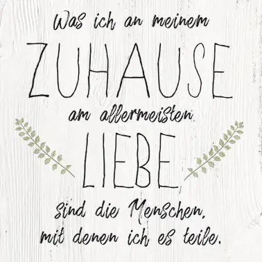 Deco-Canvas Bild - Zuhause 35 x 35 cm