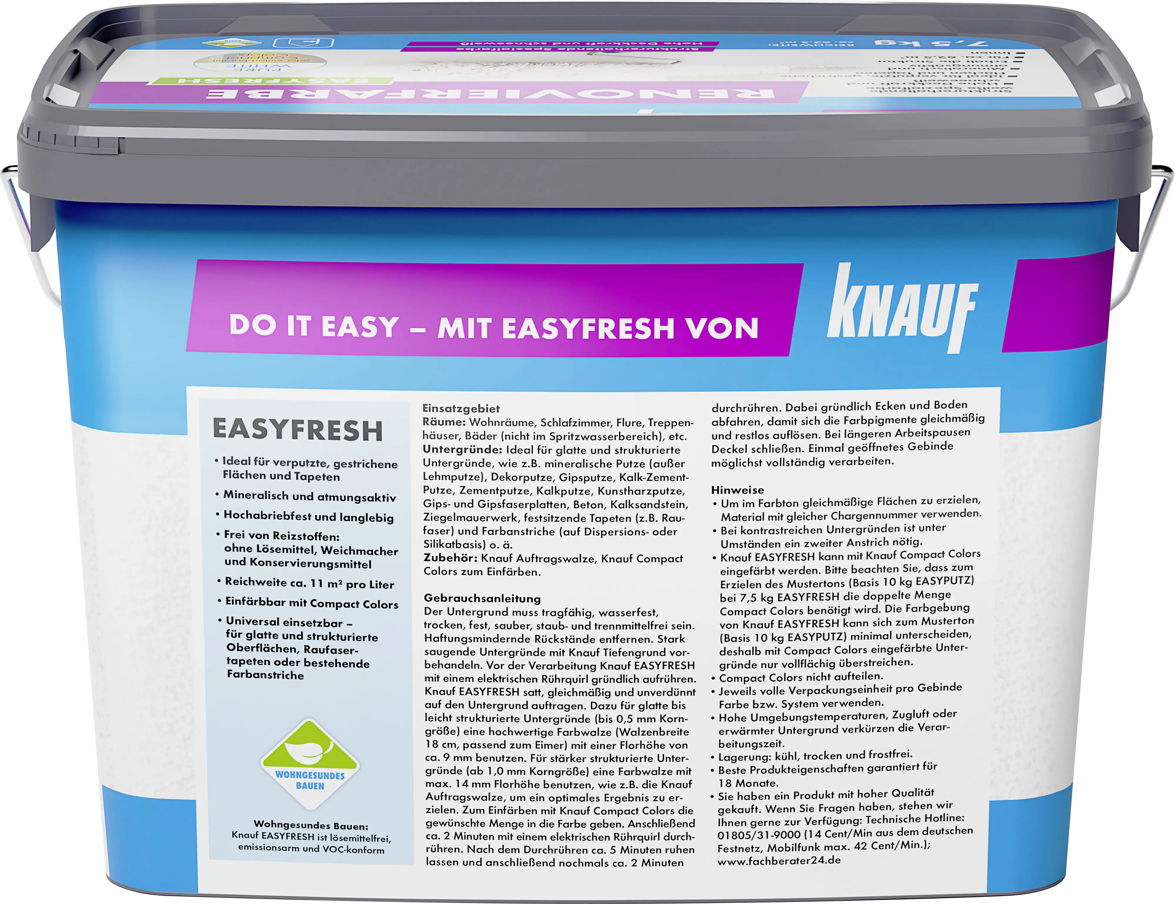 Knauf Spezialfarbe Easy Fresh 7,5 kg 